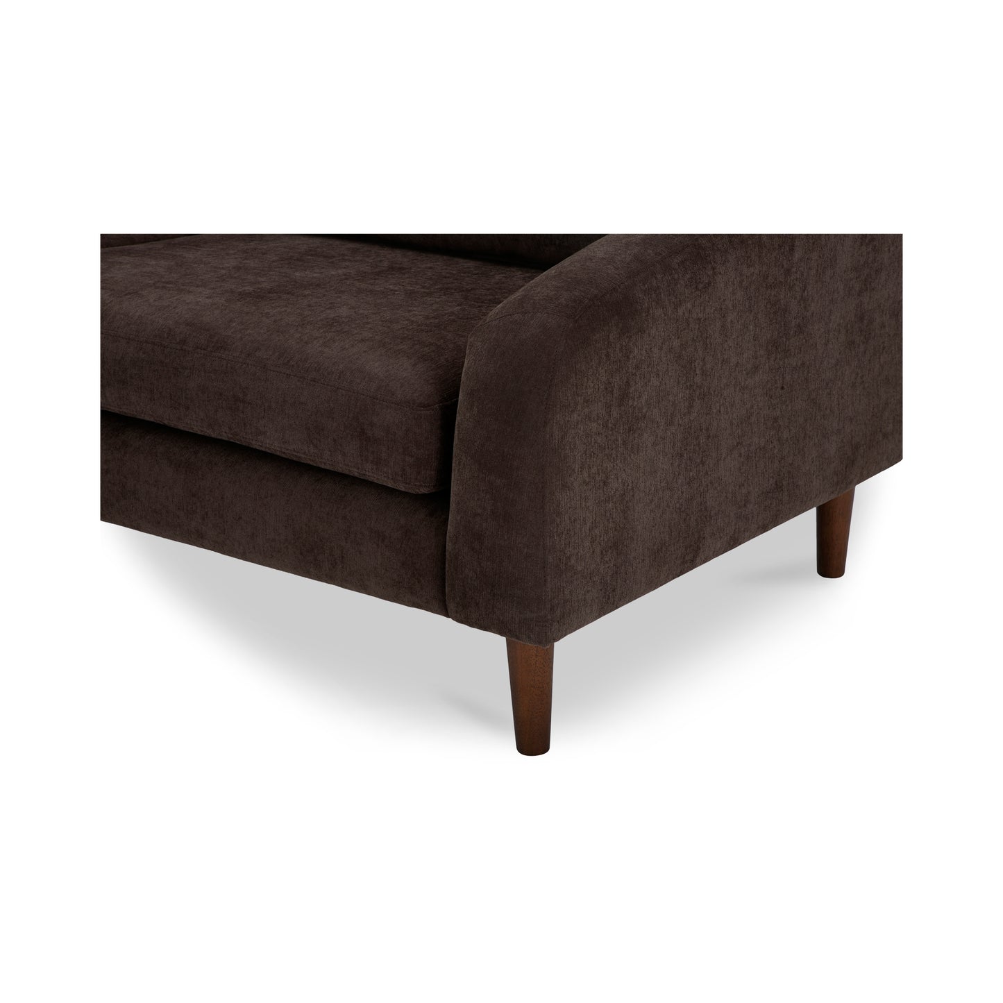 Moes Home Sofas Quinn Dark Brown Contemporary Furniture Rug