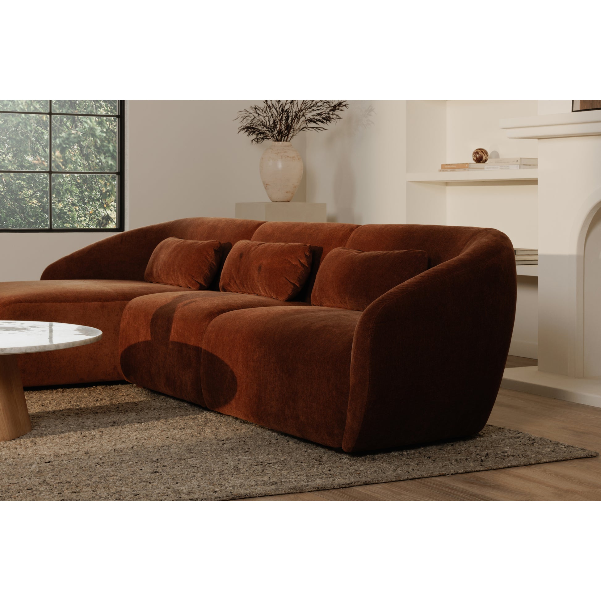 Moes Home Slipper Chairs AMELIA Brown Contemporary Furniture Rug