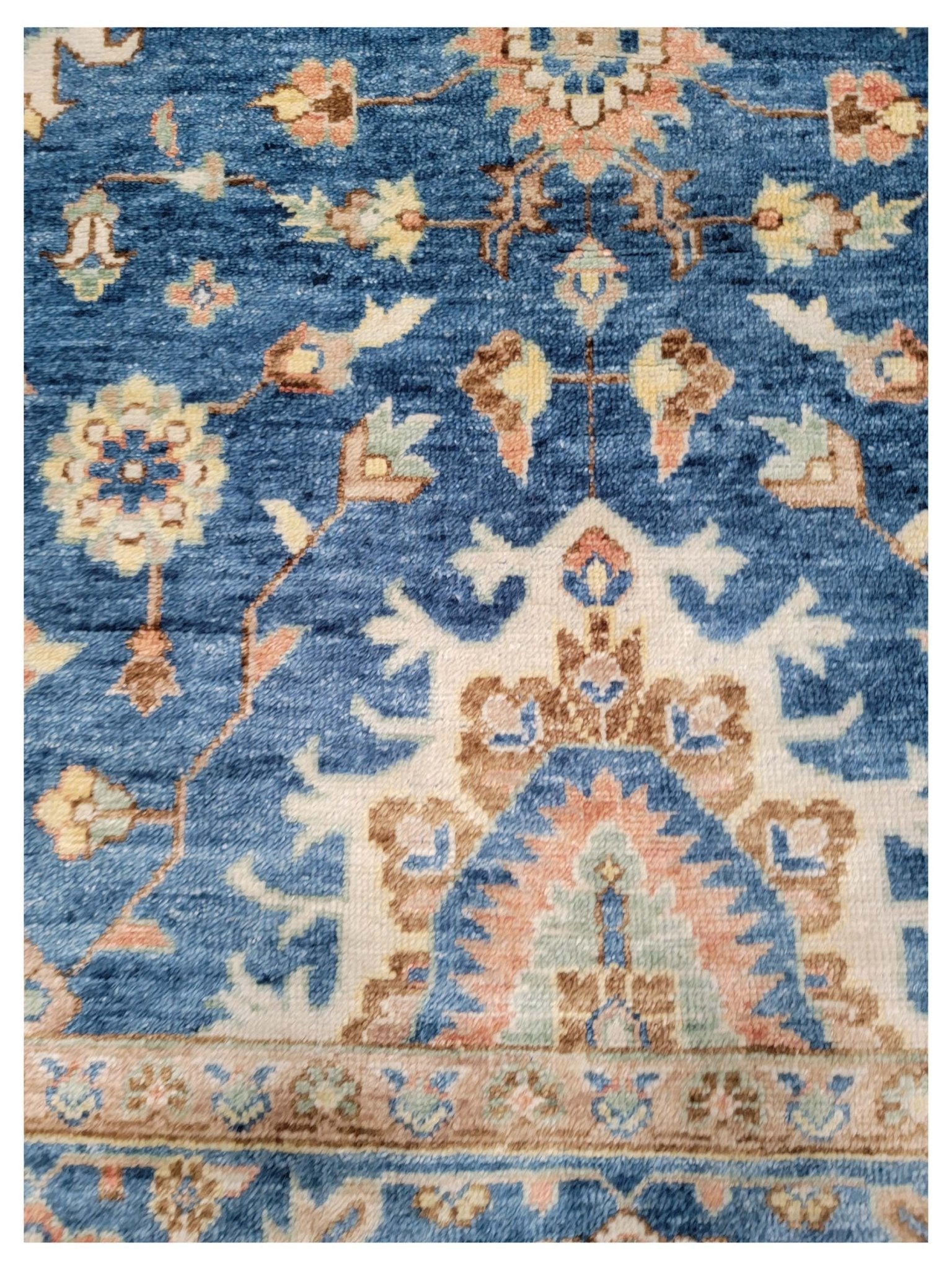 Artisan Florence Teal Blue Traditional Knotted Rug - Rugs - Artisan - Atlanta Designer Rugs