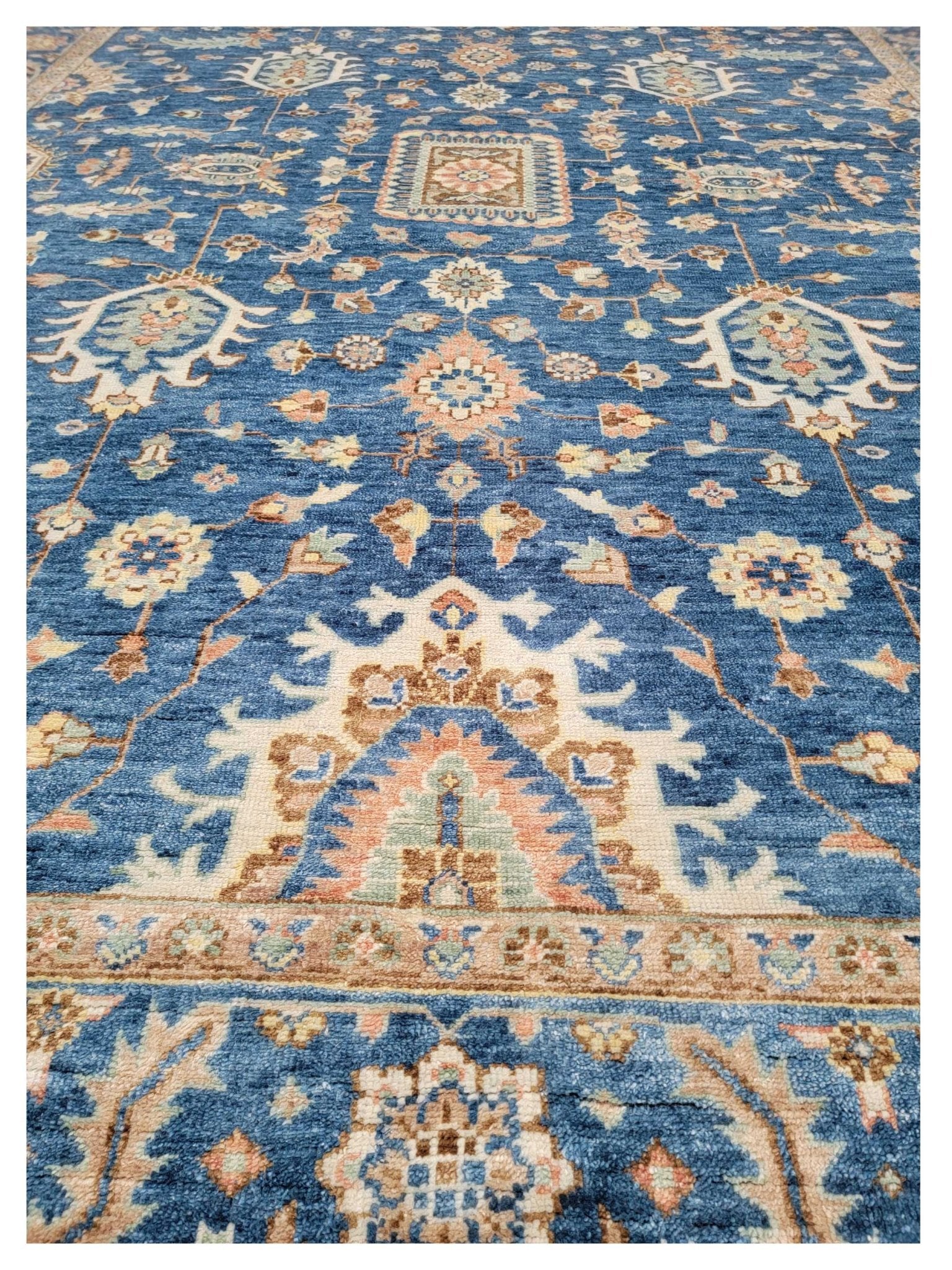 Artisan Florence Teal Blue Traditional Knotted Rug - Rugs - Artisan - Atlanta Designer Rugs