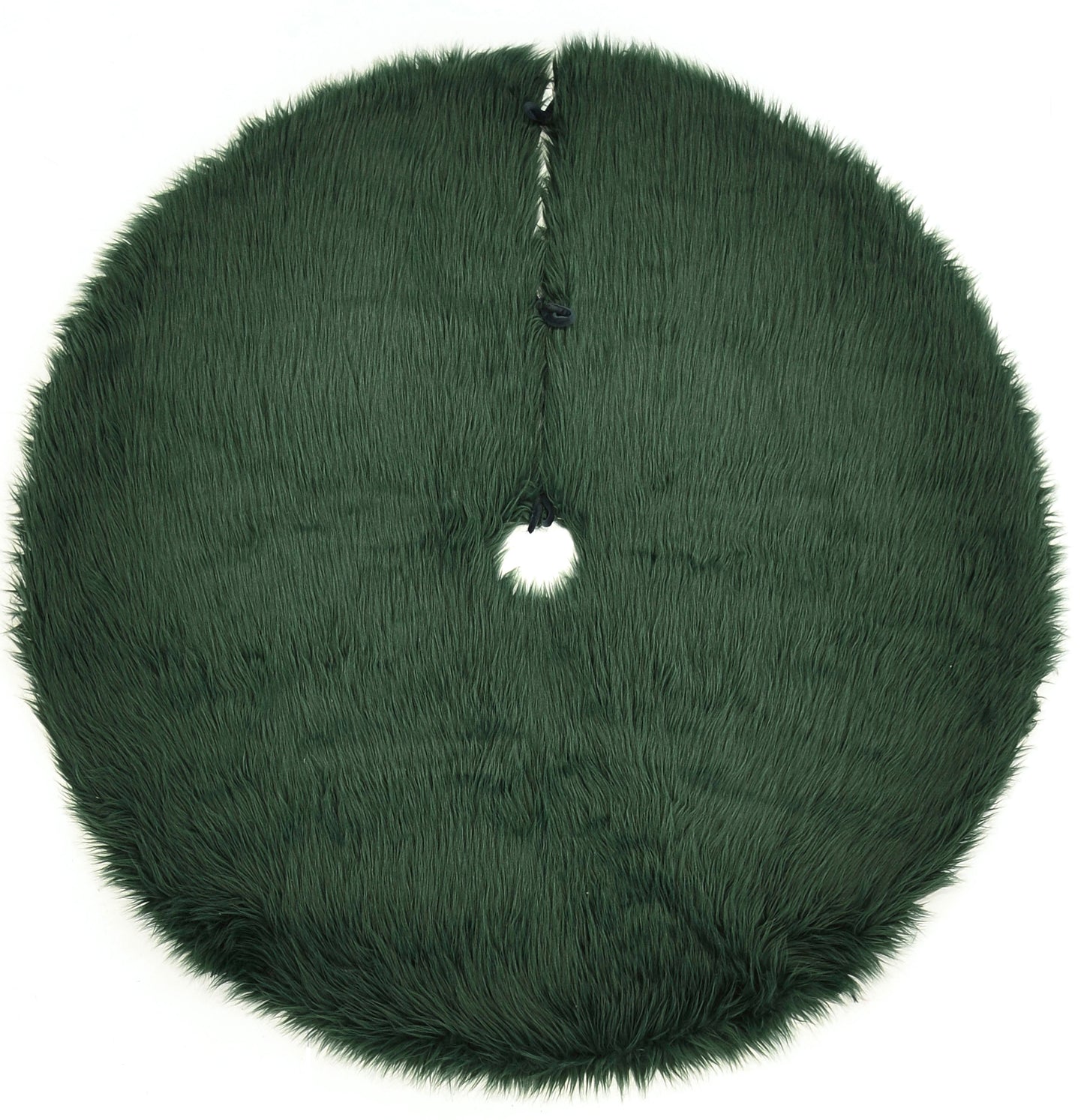 Momeni Furry Tree Skirt  Green  Modern