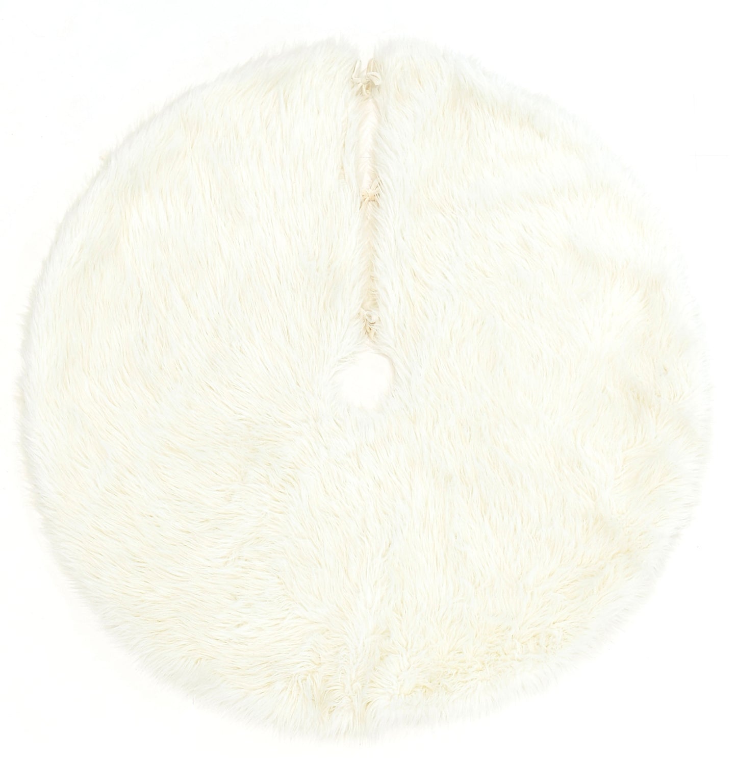 Momeni Furry Tree Skirt  White  Modern