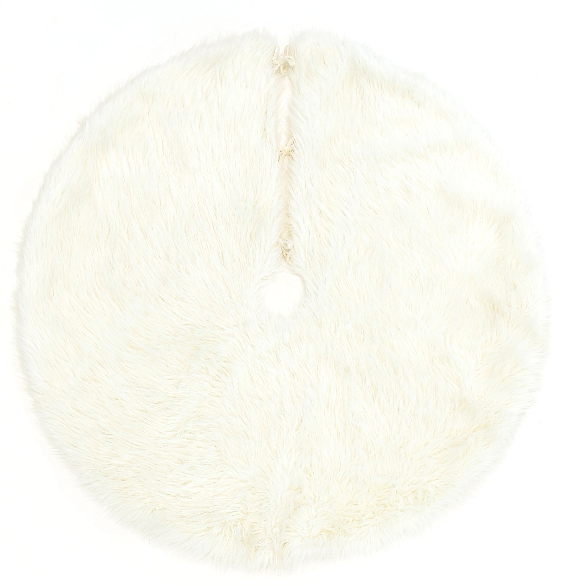 Momeni Furry Tree Skirt  White  Modern