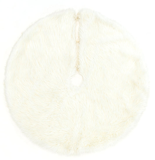 Momeni Furry Tree Skirt  White  Modern