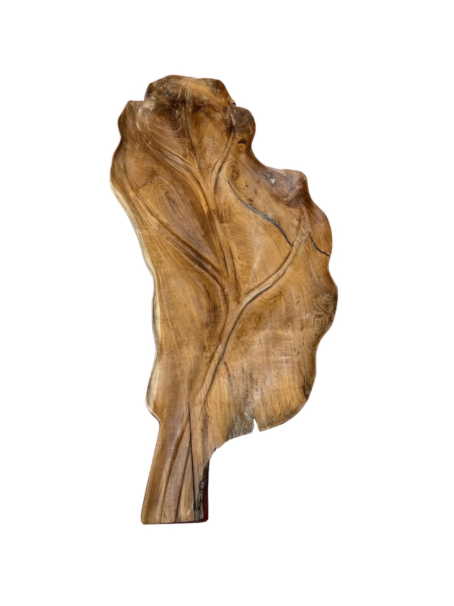 Eclectic Home Accent Teak Leaf Plate 1127 Wooden Decor Furniture - Accent - Eclectic Home - Atlanta Designer Rugs