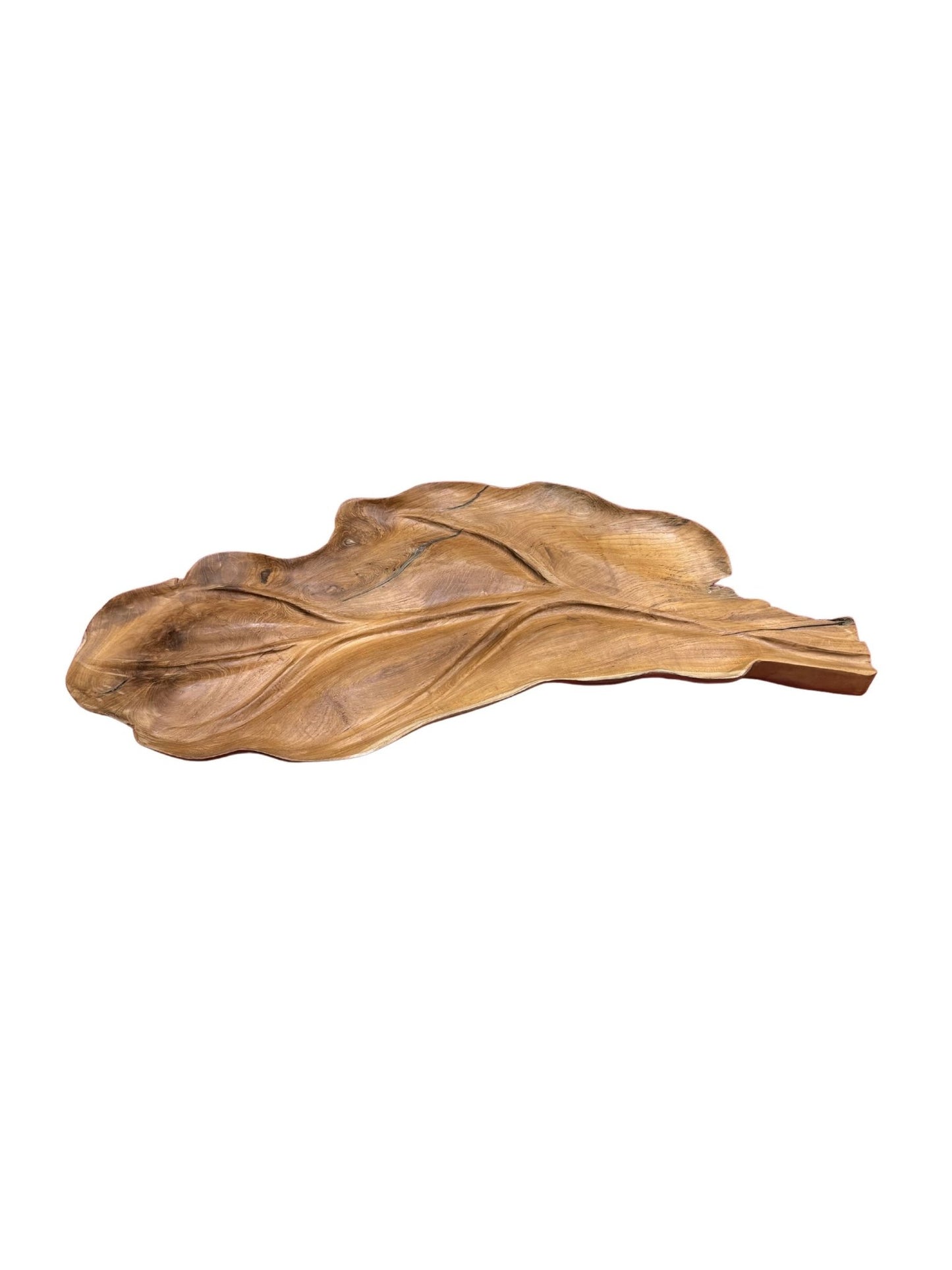 Eclectic Home Accent Teak Leaf Plate 1127 Wooden Decor Furniture - Accent - Eclectic Home - Atlanta Designer Rugs