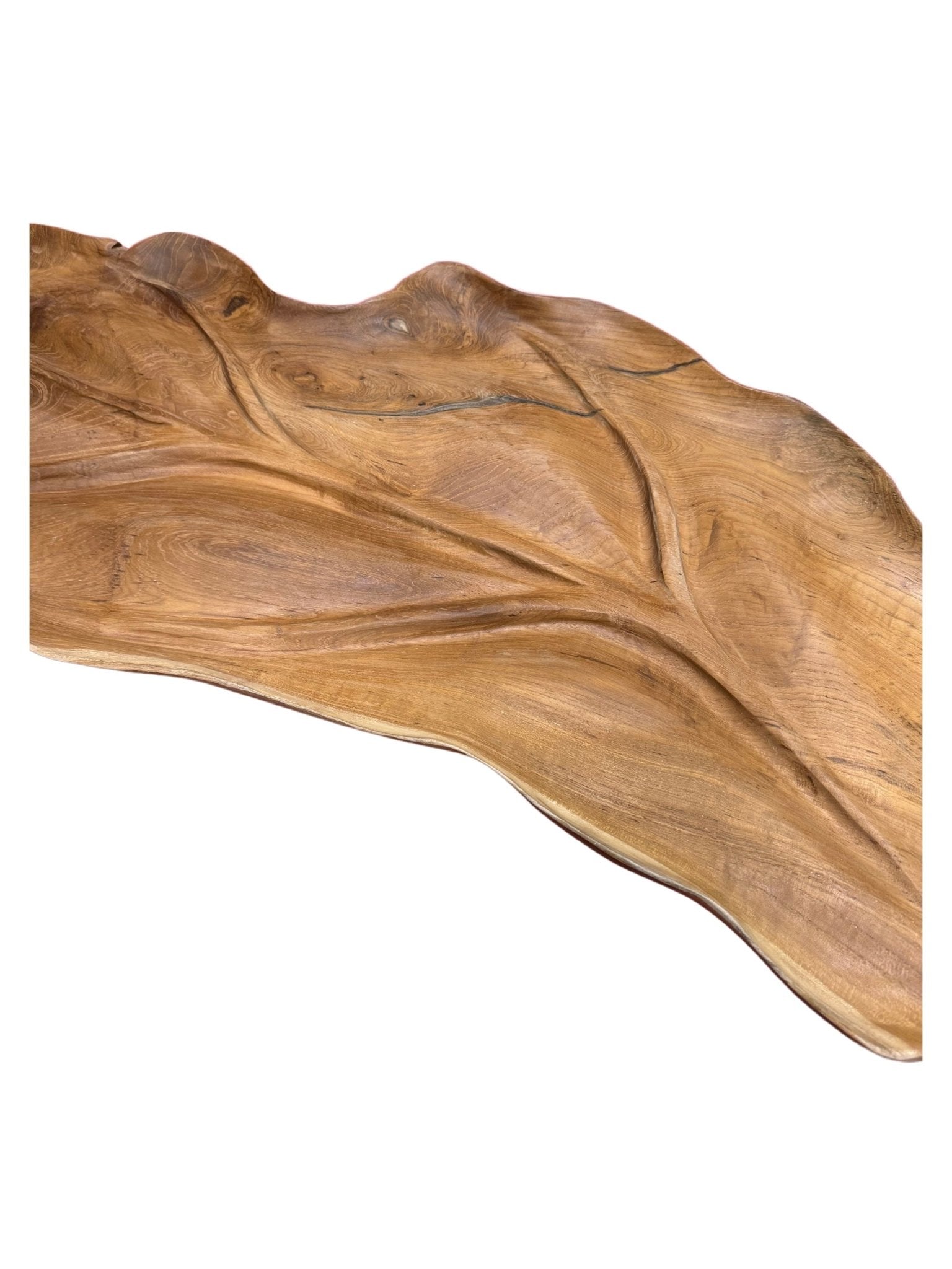 Eclectic Home Accent Teak Leaf Plate 1127 Wooden Decor Furniture - Accent - Eclectic Home - Atlanta Designer Rugs