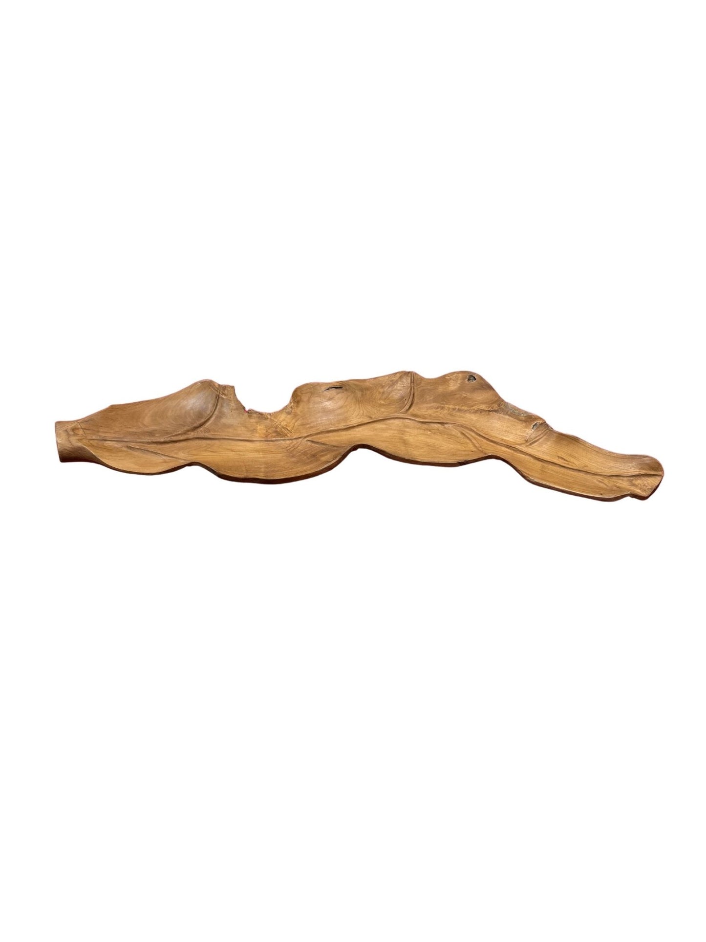 Eclectic Home Accent Teak Leaf Plate 1228M Wooden Decor Furniture - Accent - Eclectic Home - Atlanta Designer Rugs