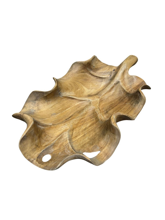 Eclectic Home Accent Teak Leaf Plate 1262 Wooden Decor Furniture - Accent - Eclectic Home - Atlanta Designer Rugs