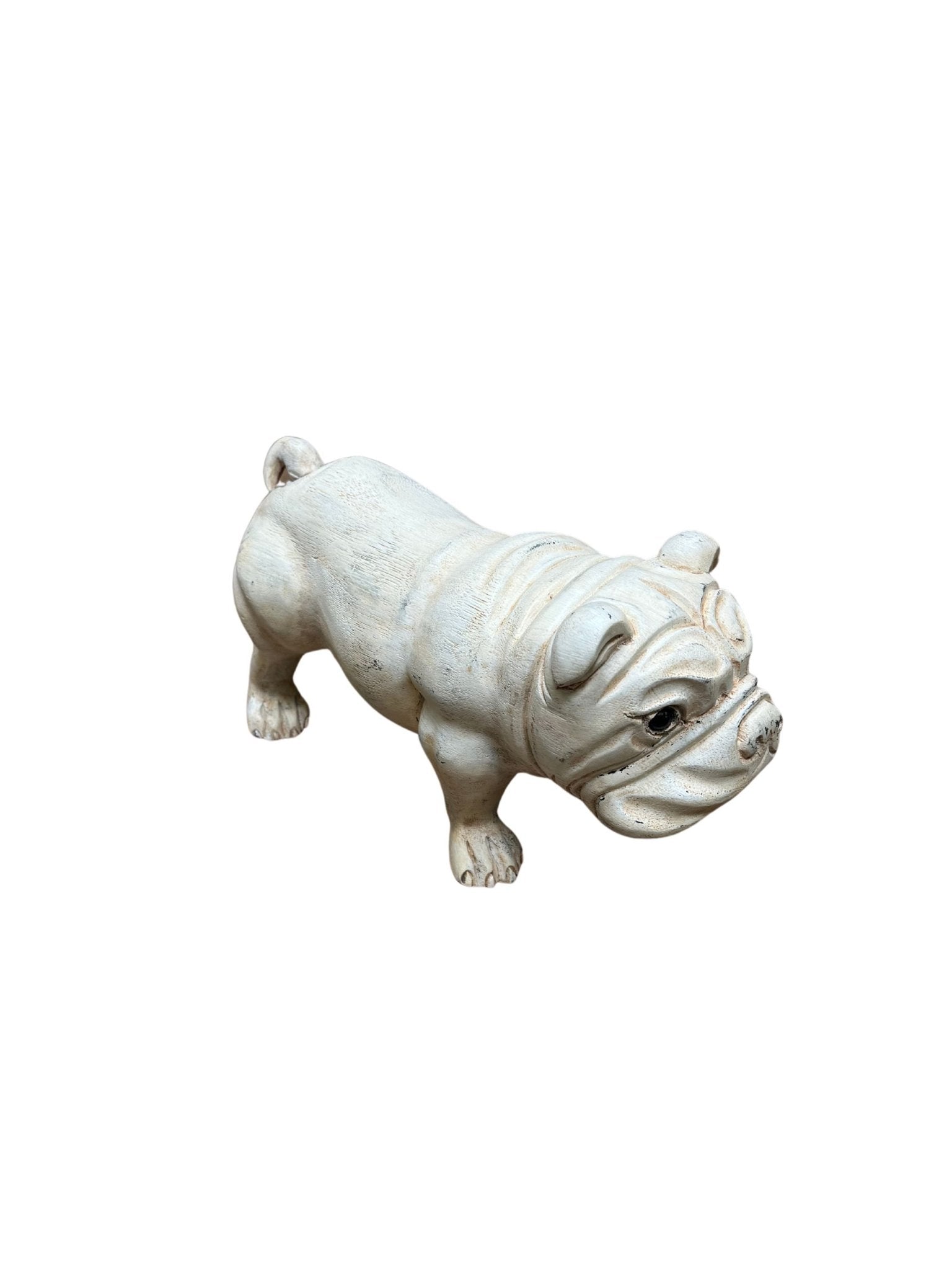 Eclectic Home Accent Wooden Bulldog 2983S Off White Decor Furniture - Accent - Eclectic Home - Atlanta Designer Rugs