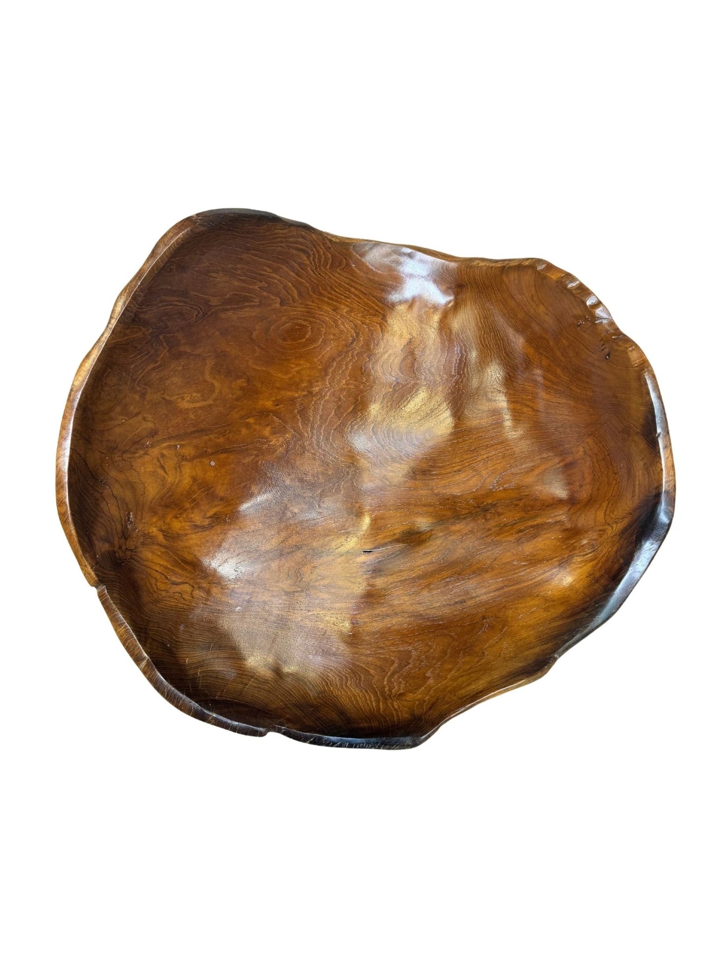 Eclectic Home Accent Teak Large Thin Bowl Wooden Decor Furniture - Accent - Eclectic Home - Atlanta Designer Rugs