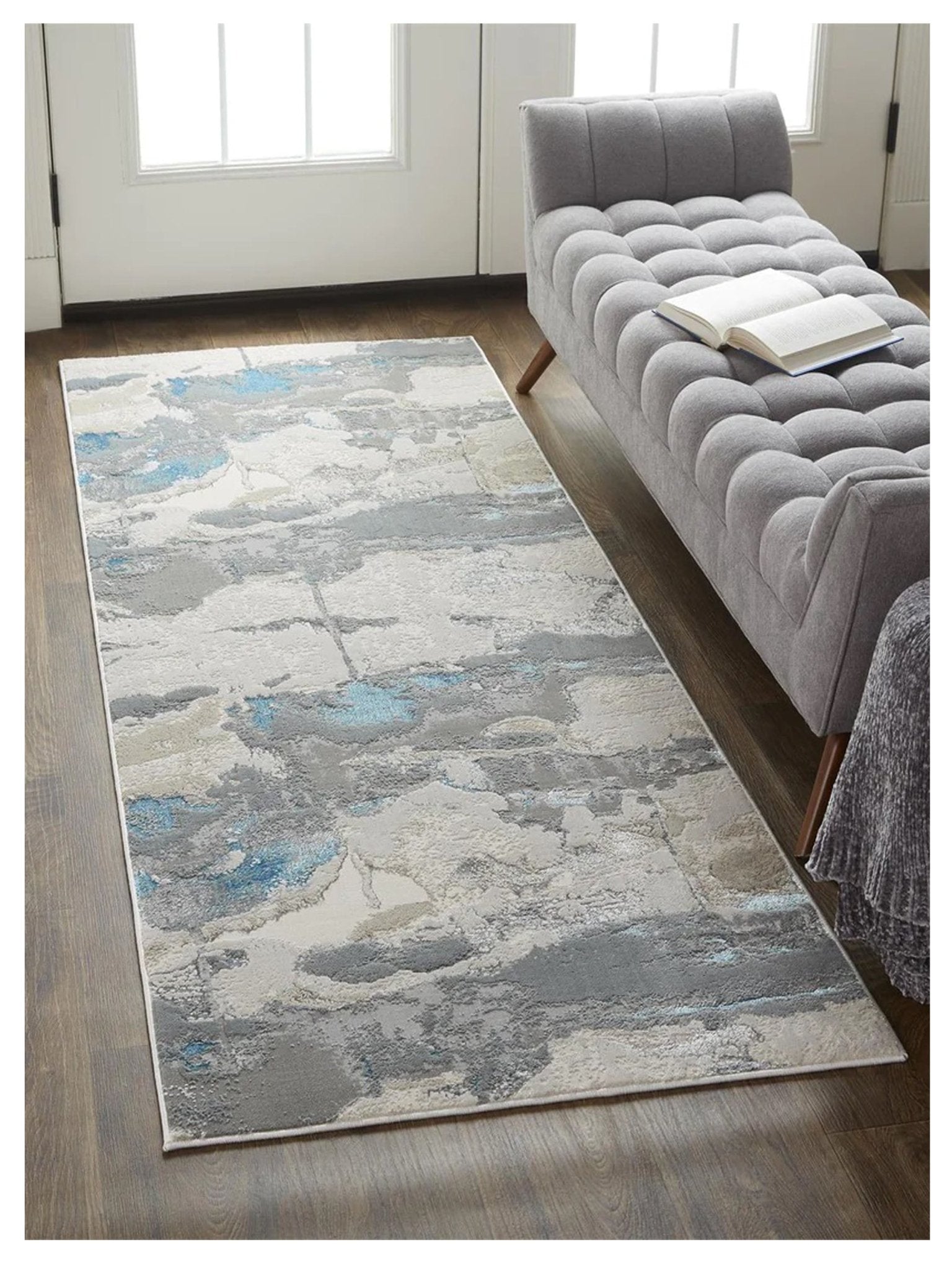 Feizy Azure 3525F Blue Gray Transitional Machine Woven Rug - Rugs - Feizy - Atlanta Designer Rugs