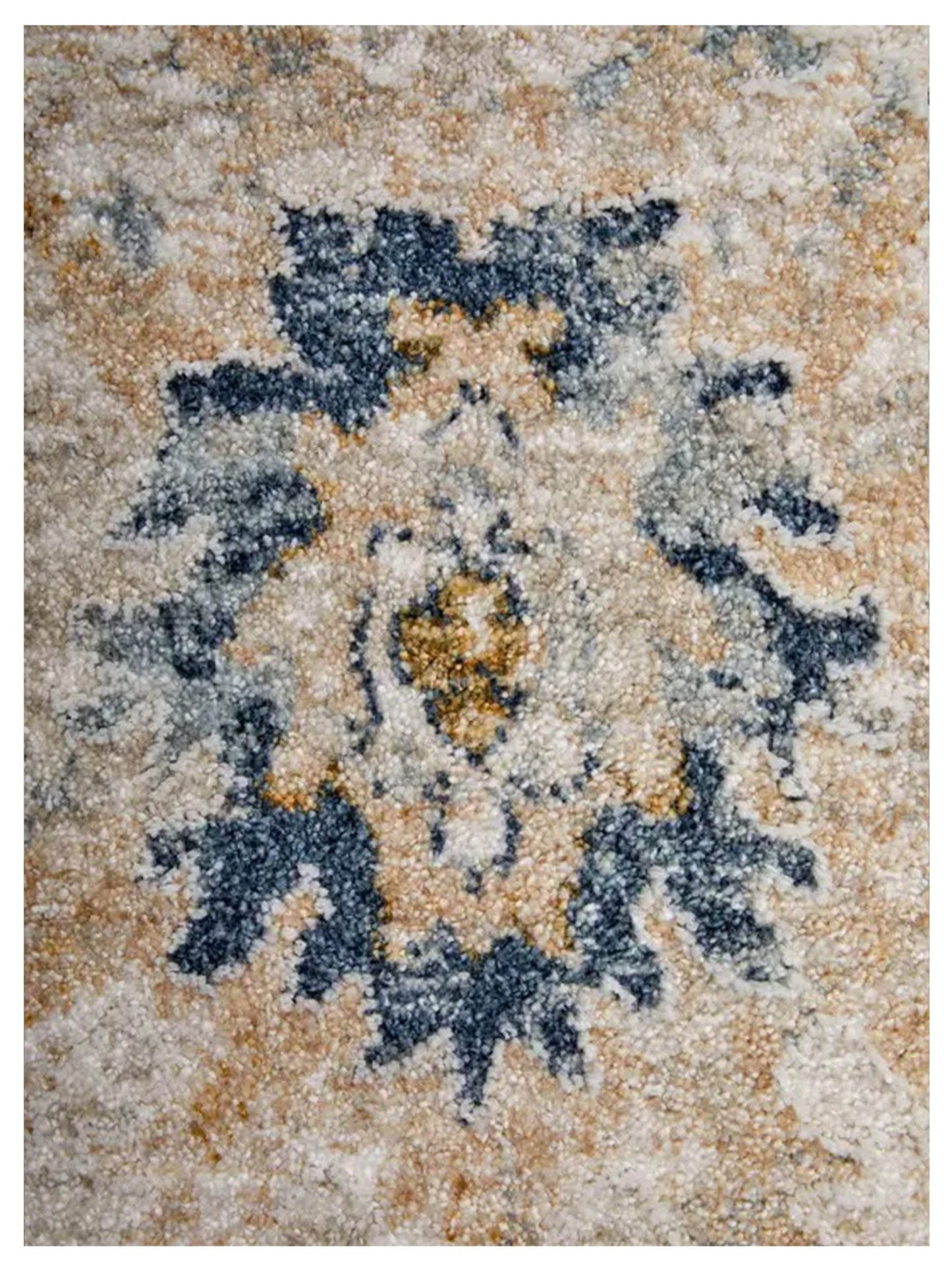 Feizy Pasha 39M7F Beige Blue Traditional Machinemade Rug - Rugs - Feizy - Atlanta Designer Rugs