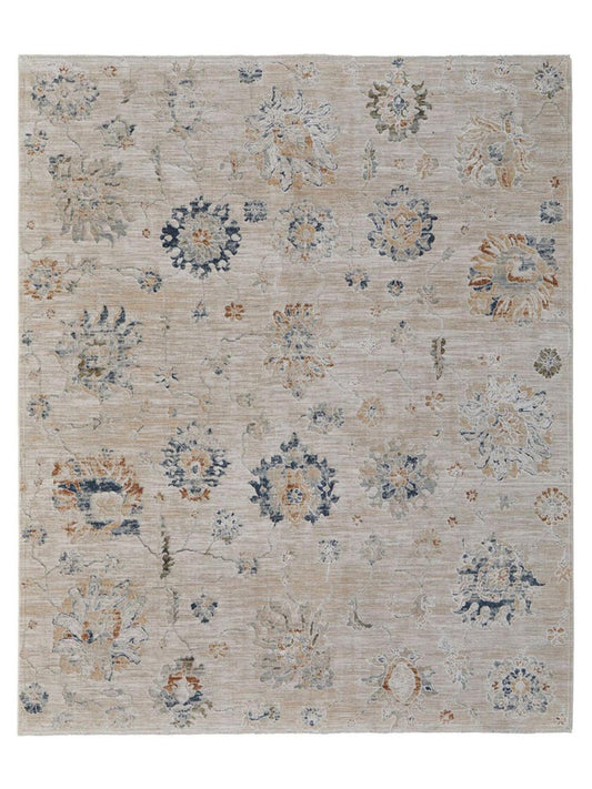 Feizy Pasha 39M9F Beige Blue Traditional Machinemade Rug - Rugs - Feizy - Atlanta Designer Rugs