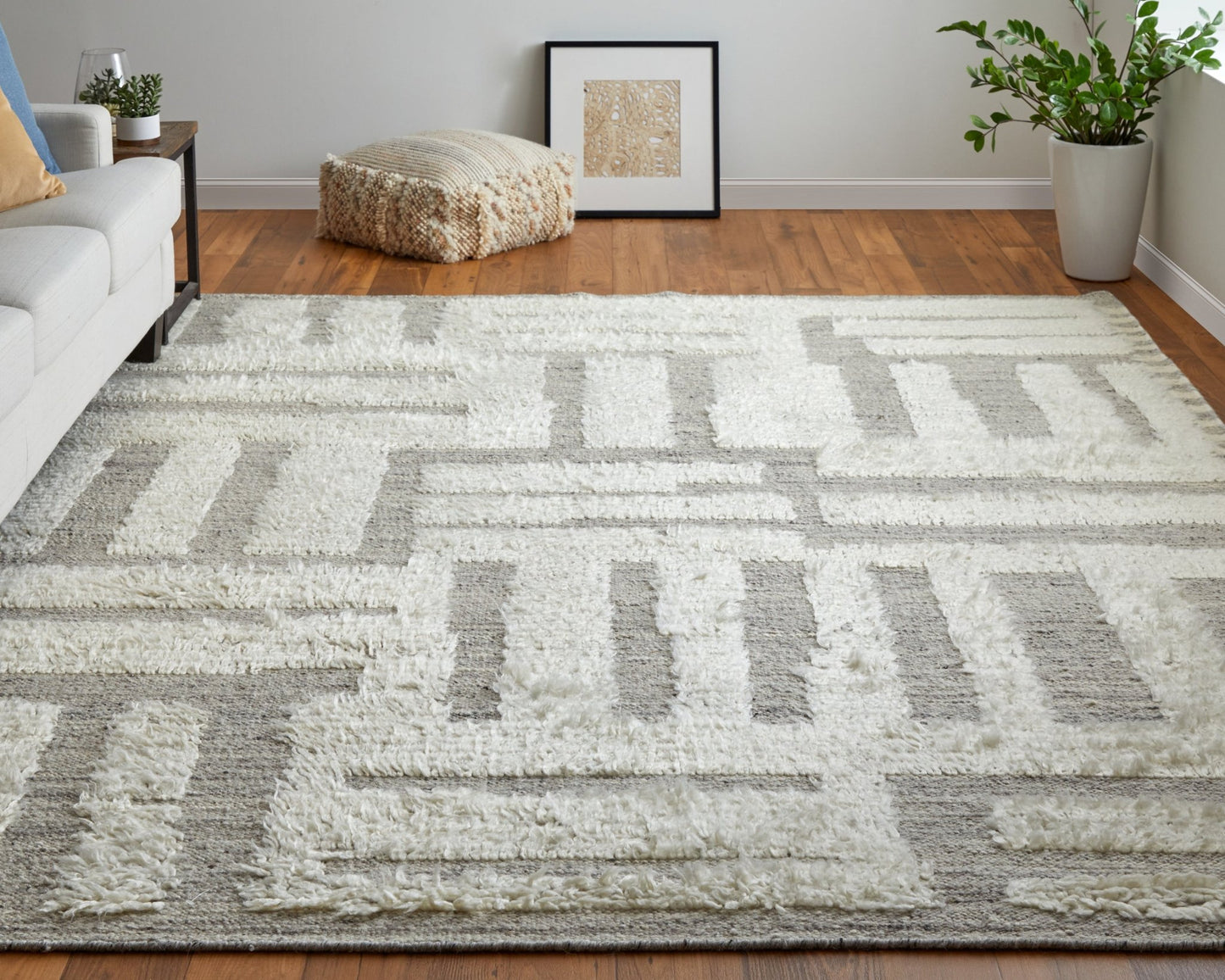 Feizy Ashby 8909F Ivory Gray Transitional/Farmhouse Hand Woven Rug - Rugs - Feizy - Atlanta Designer Rugs