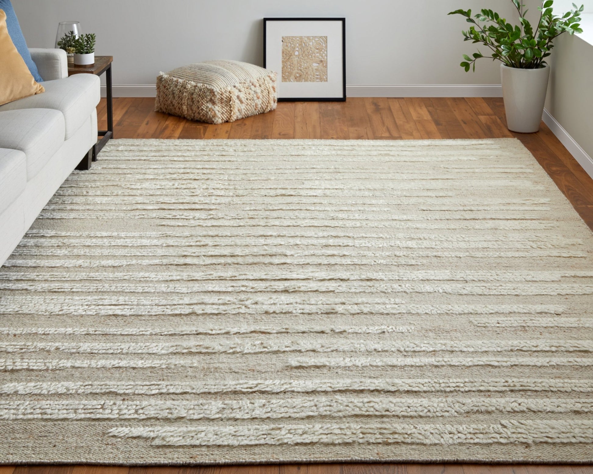 Feizy Ashby 8910F Ivory Beige Transitional/Scandinavian/Casu Hand Woven Rug - Rugs - Feizy - Atlanta Designer Rugs