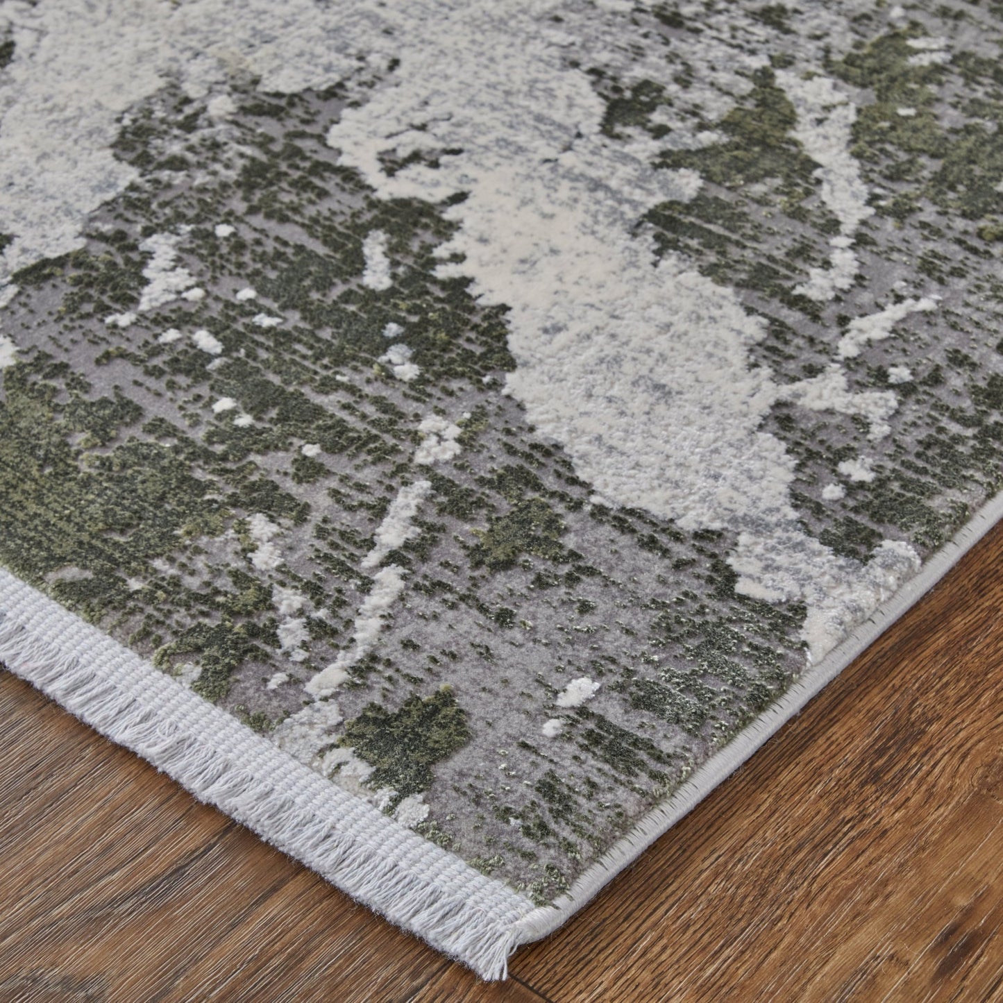 Feizy Cadiz 39N6F Green Ivory Modern/Bohemian & Eclectic Machine Woven Rug - Rugs - Feizy - Atlanta Designer Rugs