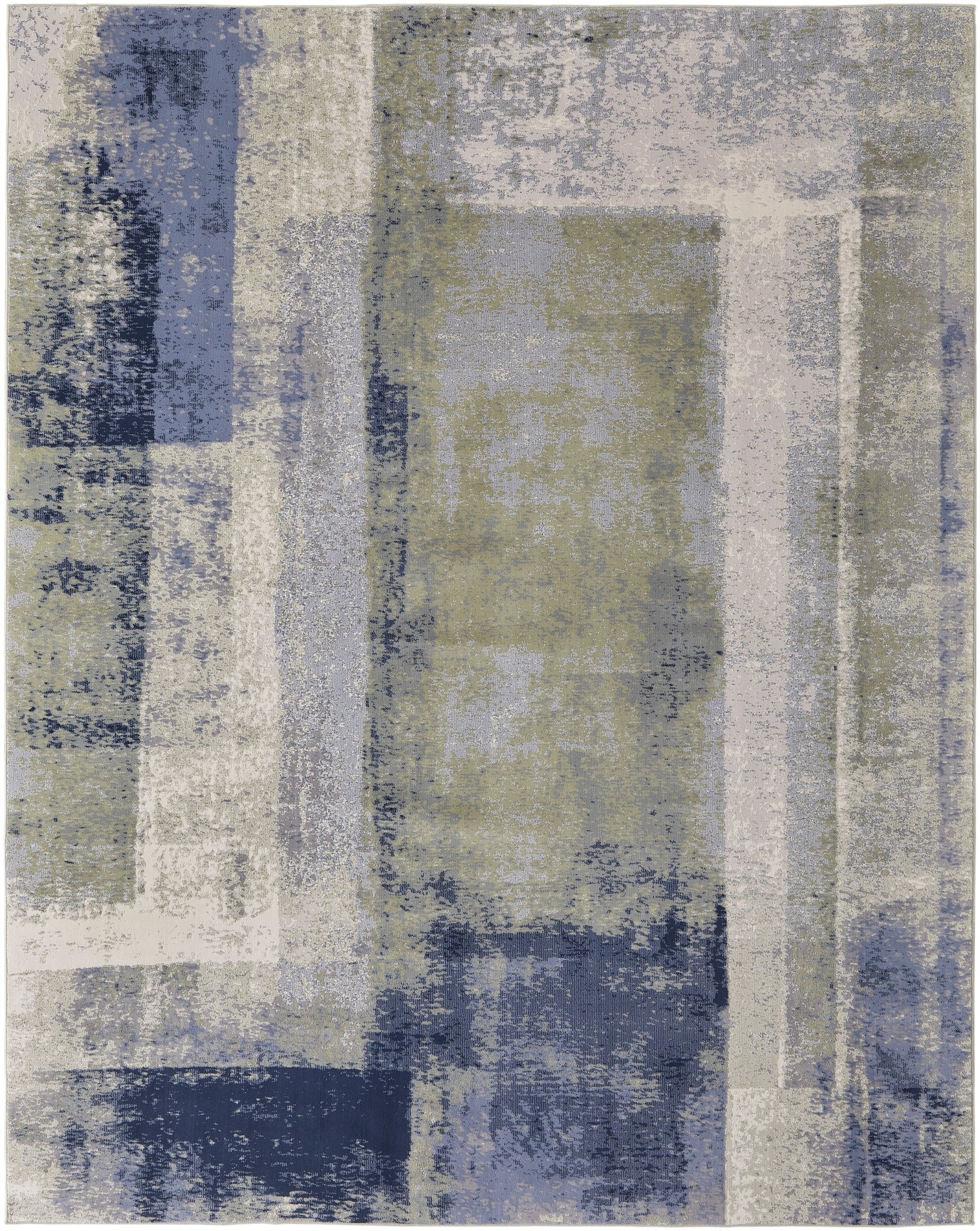 Feizy Clio 39K3F Blue Green Abstract Machine Woven Rug - Rugs - Feizy - Atlanta Designer Rugs