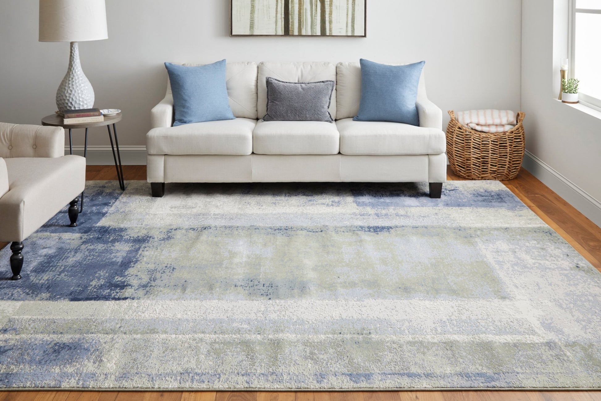 Feizy Clio 39K3F Blue Green Abstract Machine Woven Rug - Rugs - Feizy - Atlanta Designer Rugs