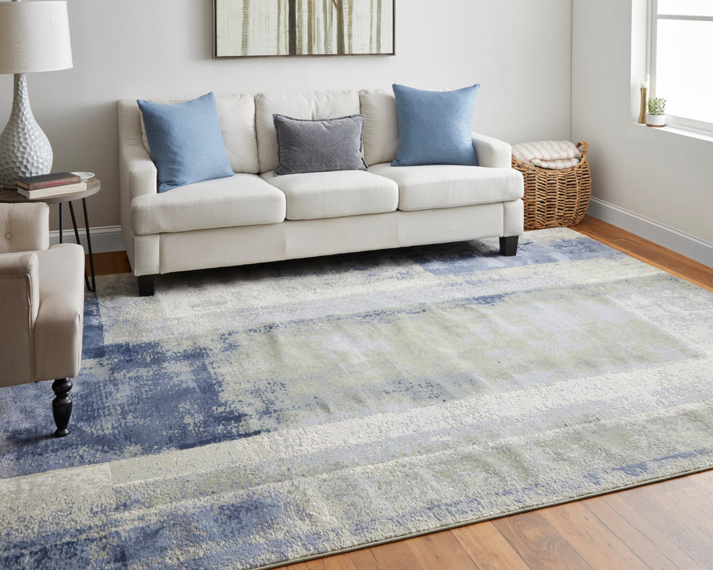 Feizy Clio 39K3F Blue Green Abstract Machine Woven Rug - Rugs - Feizy - Atlanta Designer Rugs