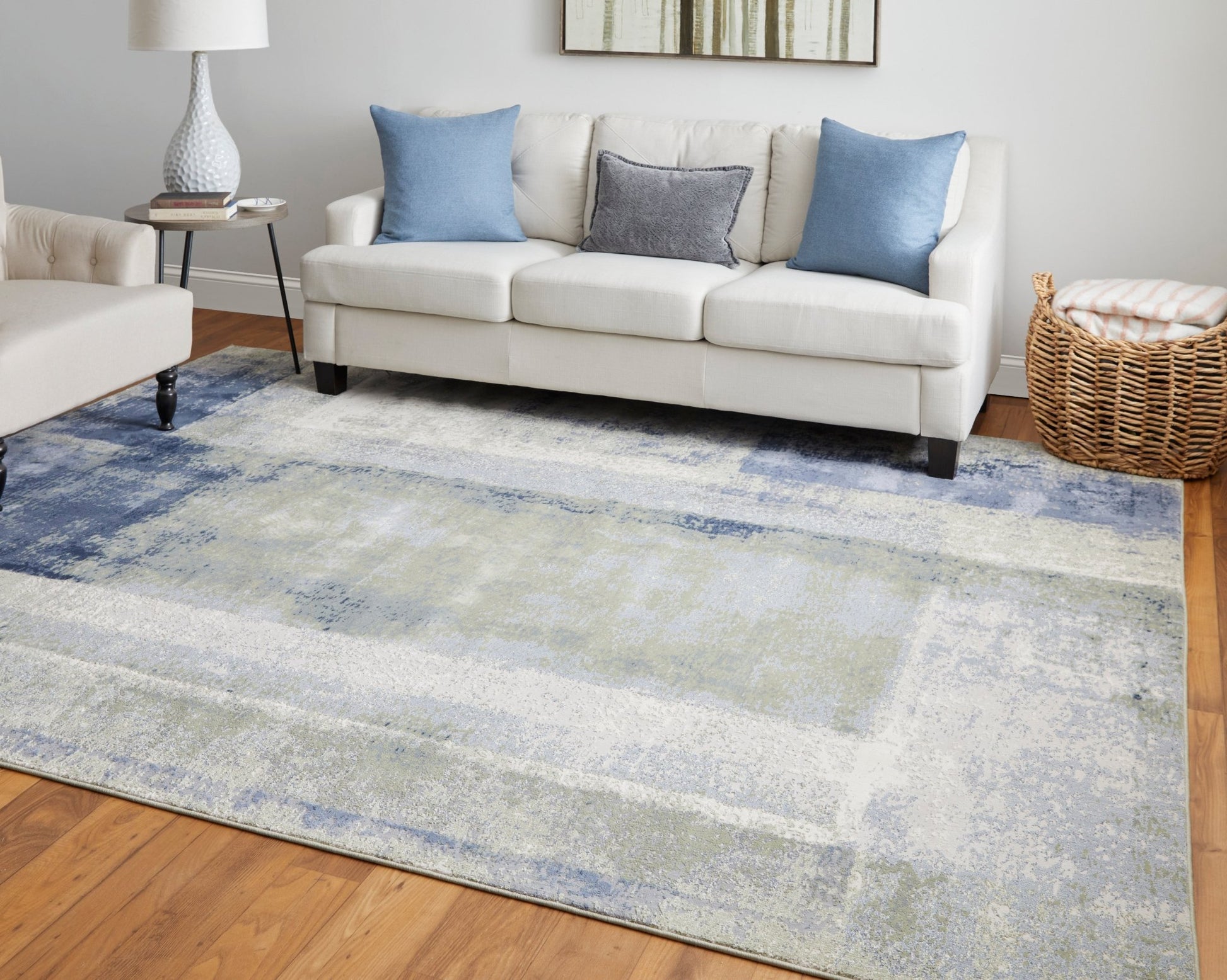 Feizy Clio 39K3F Blue Green Abstract Machine Woven Rug - Rugs - Feizy - Atlanta Designer Rugs