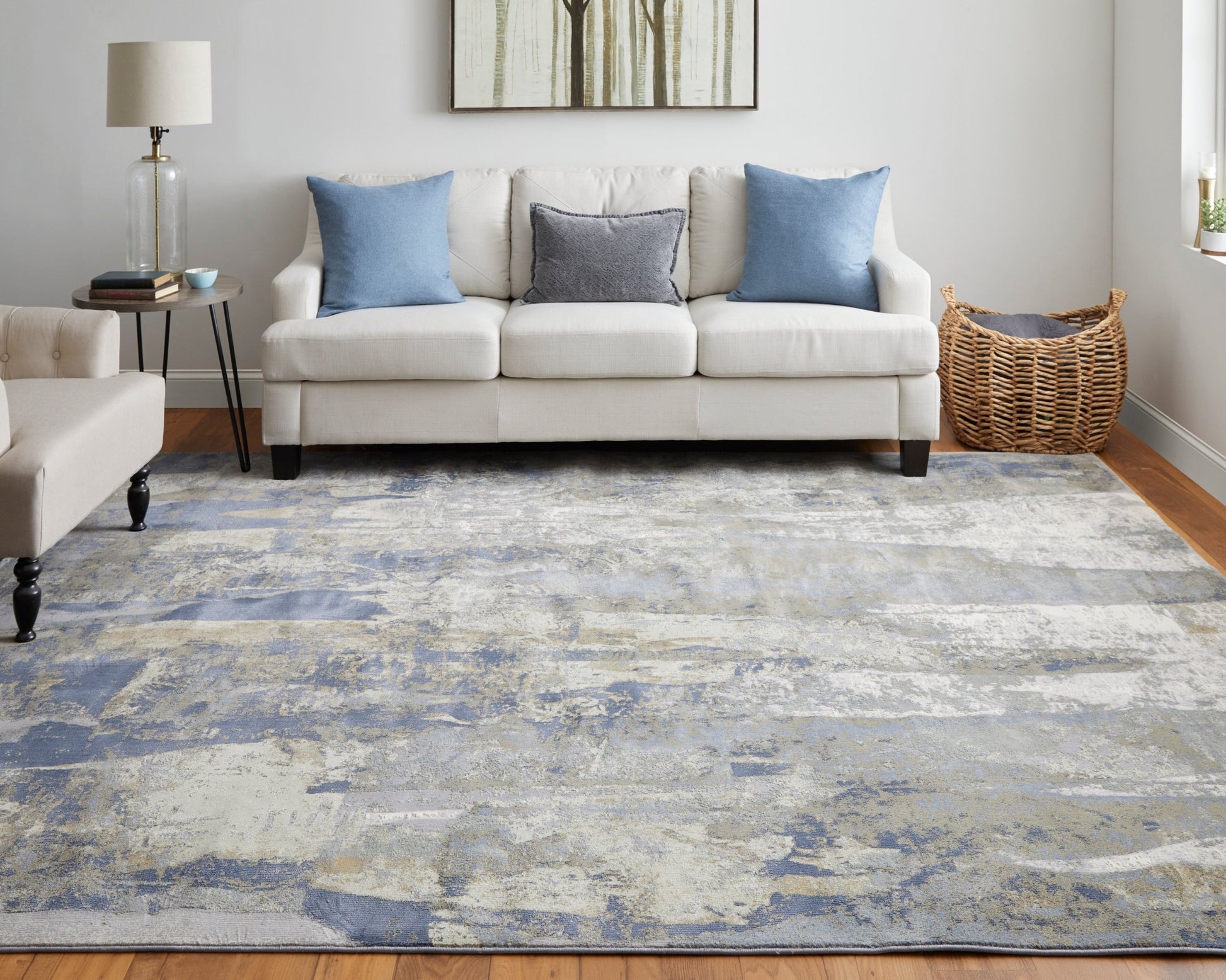 Feizy Clio 39K6F Blue Gray Modern/Casual/Luxury & Glam Machine Woven Rug - Rugs - Feizy - Atlanta Designer Rugs