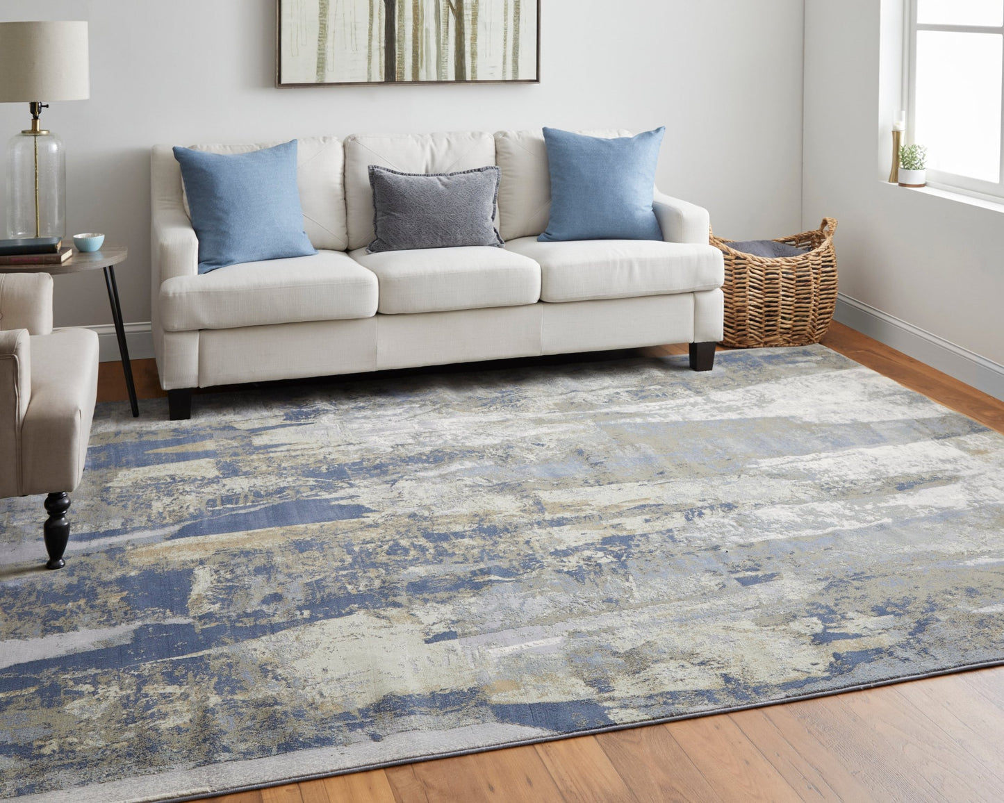 Feizy Clio 39K6F Blue Gray Modern/Casual/Luxury & Glam Machine Woven Rug - Rugs - Feizy - Atlanta Designer Rugs