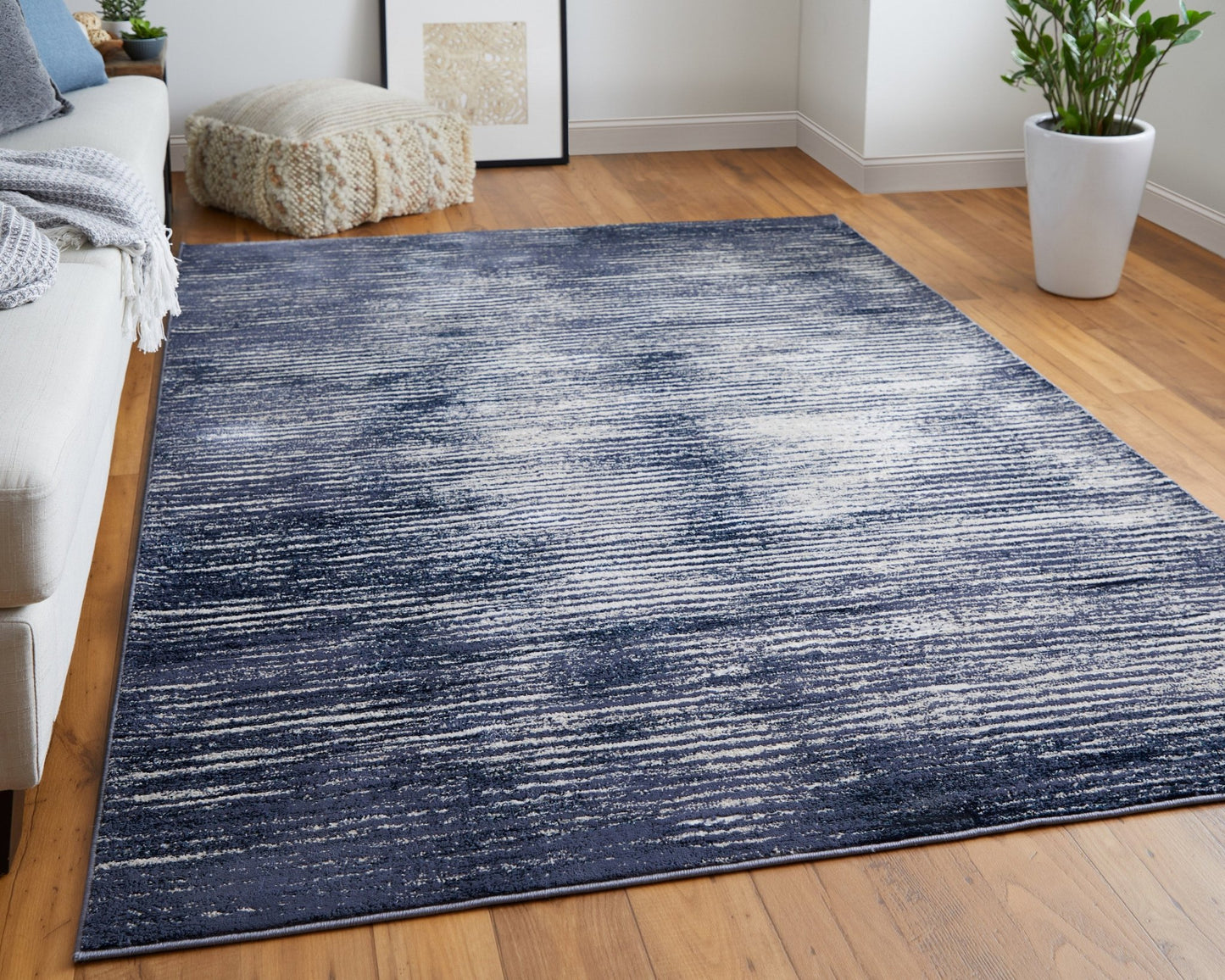 Feizy Indio 39GXF Navy Blue Modern/Industrial/Casual Machine Woven Rug - Rugs - Feizy - Atlanta Designer Rugs