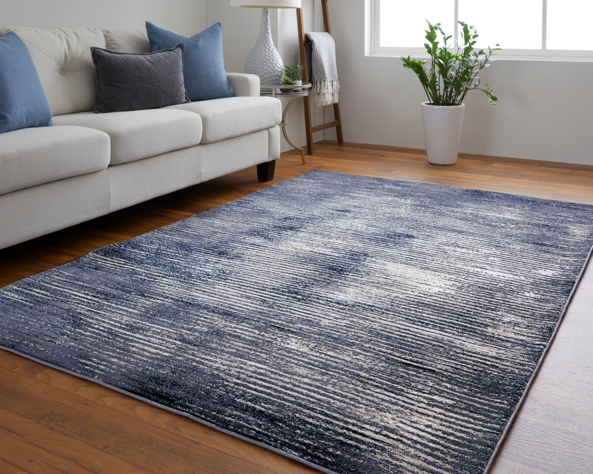 Feizy Indio 39GXF Navy Blue Modern/Industrial/Casual Machine Woven Rug - Rugs - Feizy - Atlanta Designer Rugs