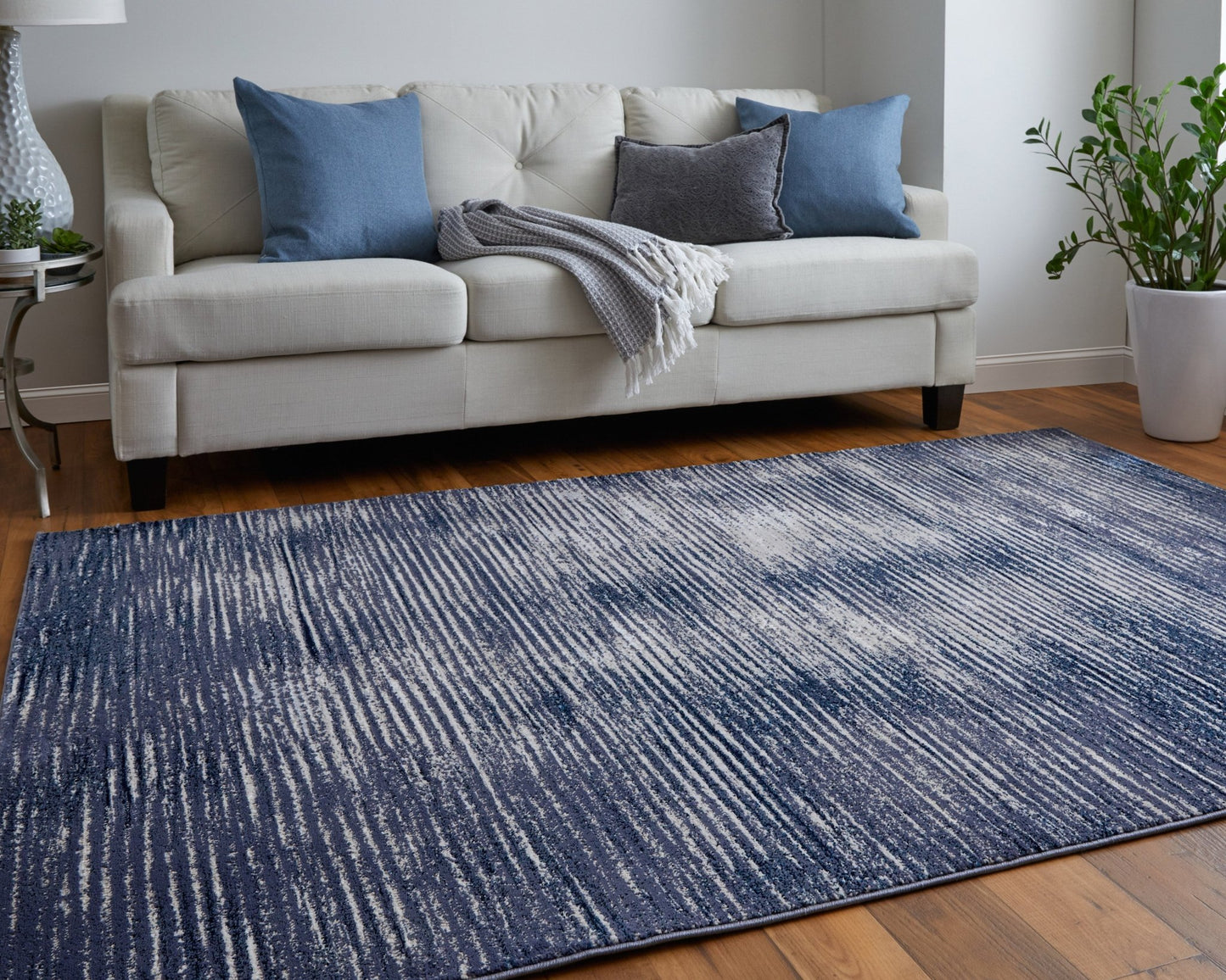 Feizy Indio 39GXF Navy Blue Modern/Industrial/Casual Machine Woven Rug - Rugs - Feizy - Atlanta Designer Rugs