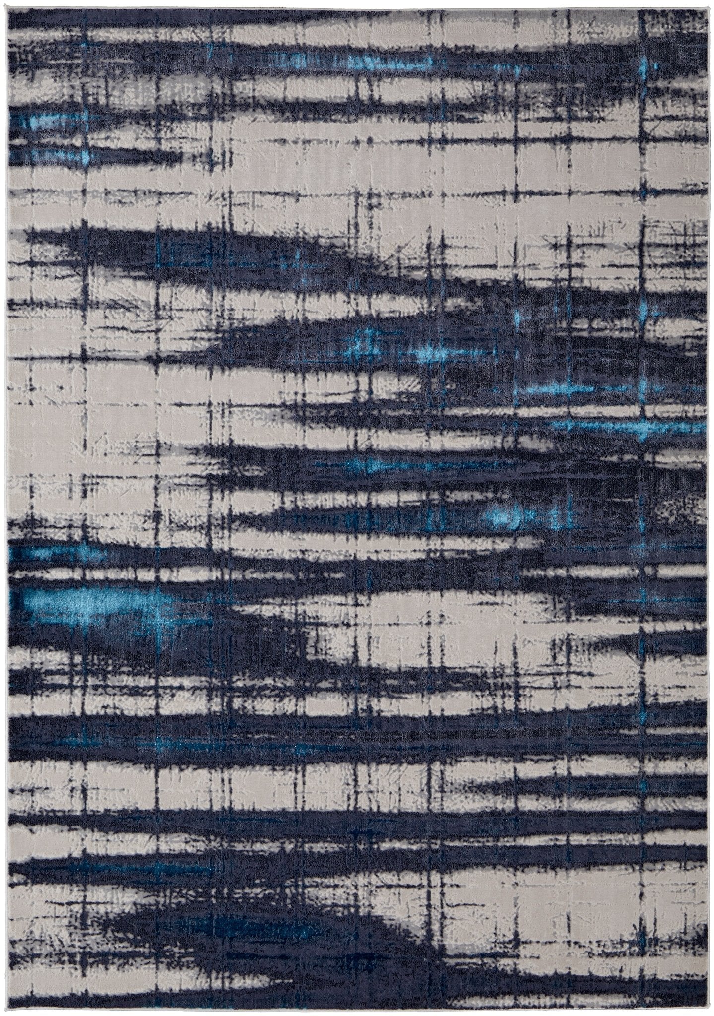 Feizy Indio 39GZF Blue Ivory Abstract Machine Woven Rug - Rugs - Feizy - Atlanta Designer Rugs