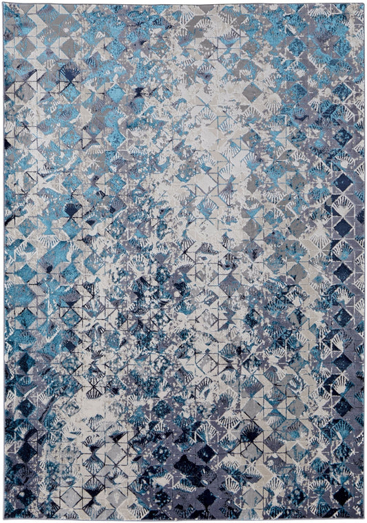 Feizy Indio 39H0F Blue Modern/Bohemian & Eclectic/Far Machine Woven Rug - Rugs - Feizy - Atlanta Designer Rugs