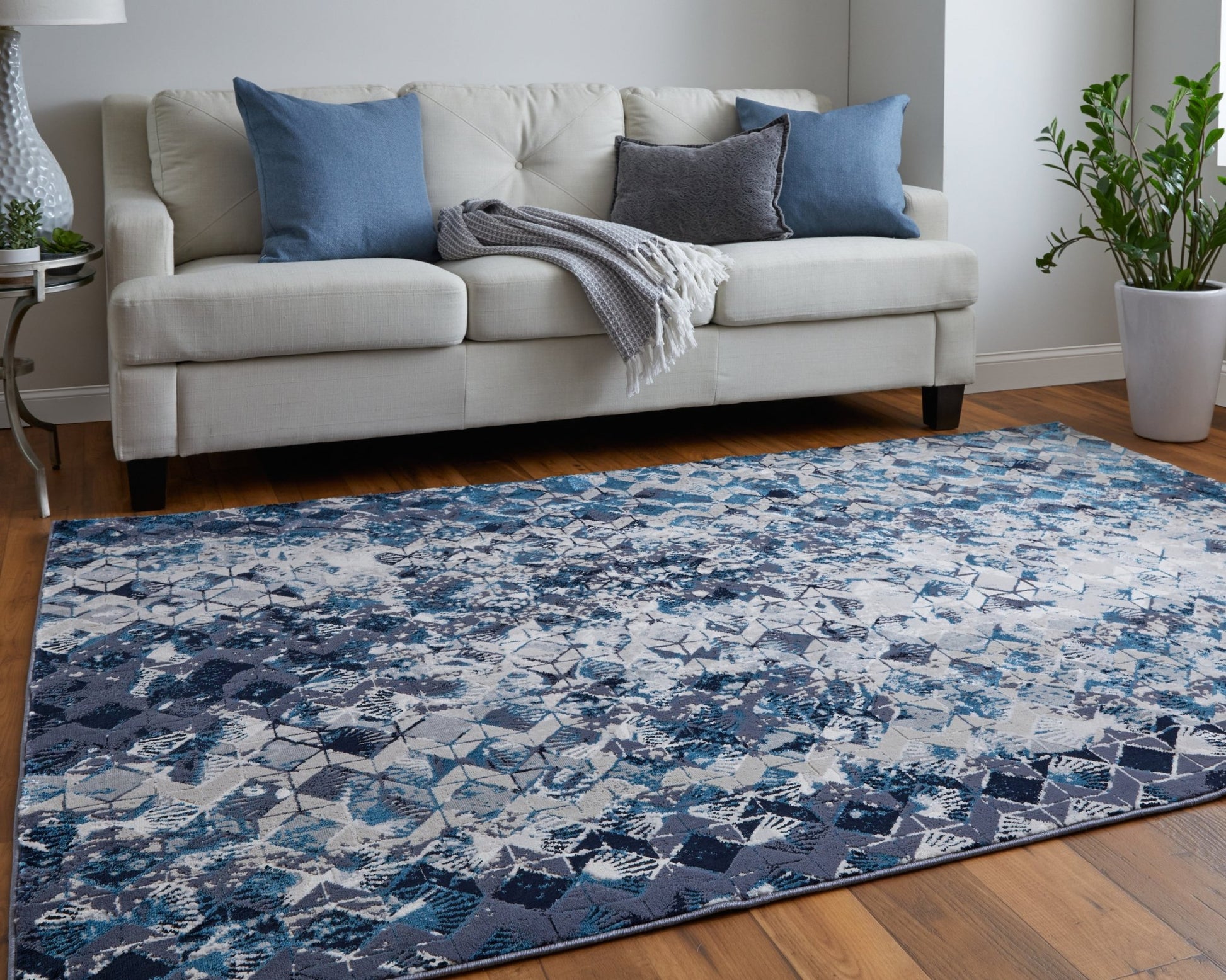 Feizy Indio 39H0F Blue Modern/Bohemian & Eclectic/Far Machine Woven Rug - Rugs - Feizy - Atlanta Designer Rugs