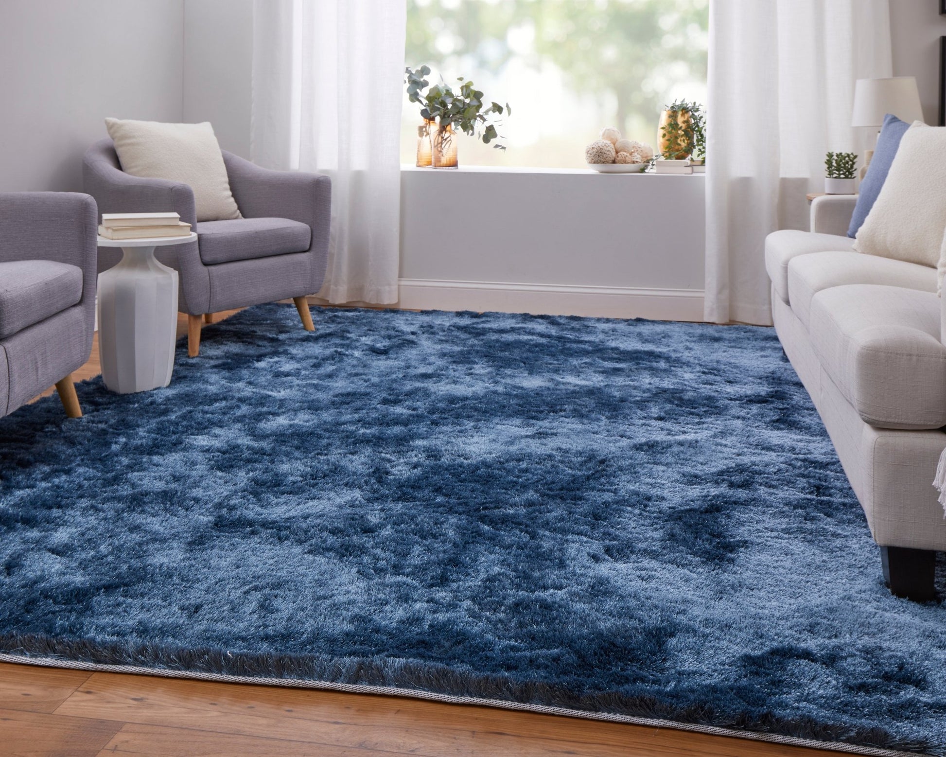 Feizy Indochine 4550F Blue Modern/Luxury & Glam/Casual Hand Tufted Rug - Rugs - Feizy - Atlanta Designer Rugs