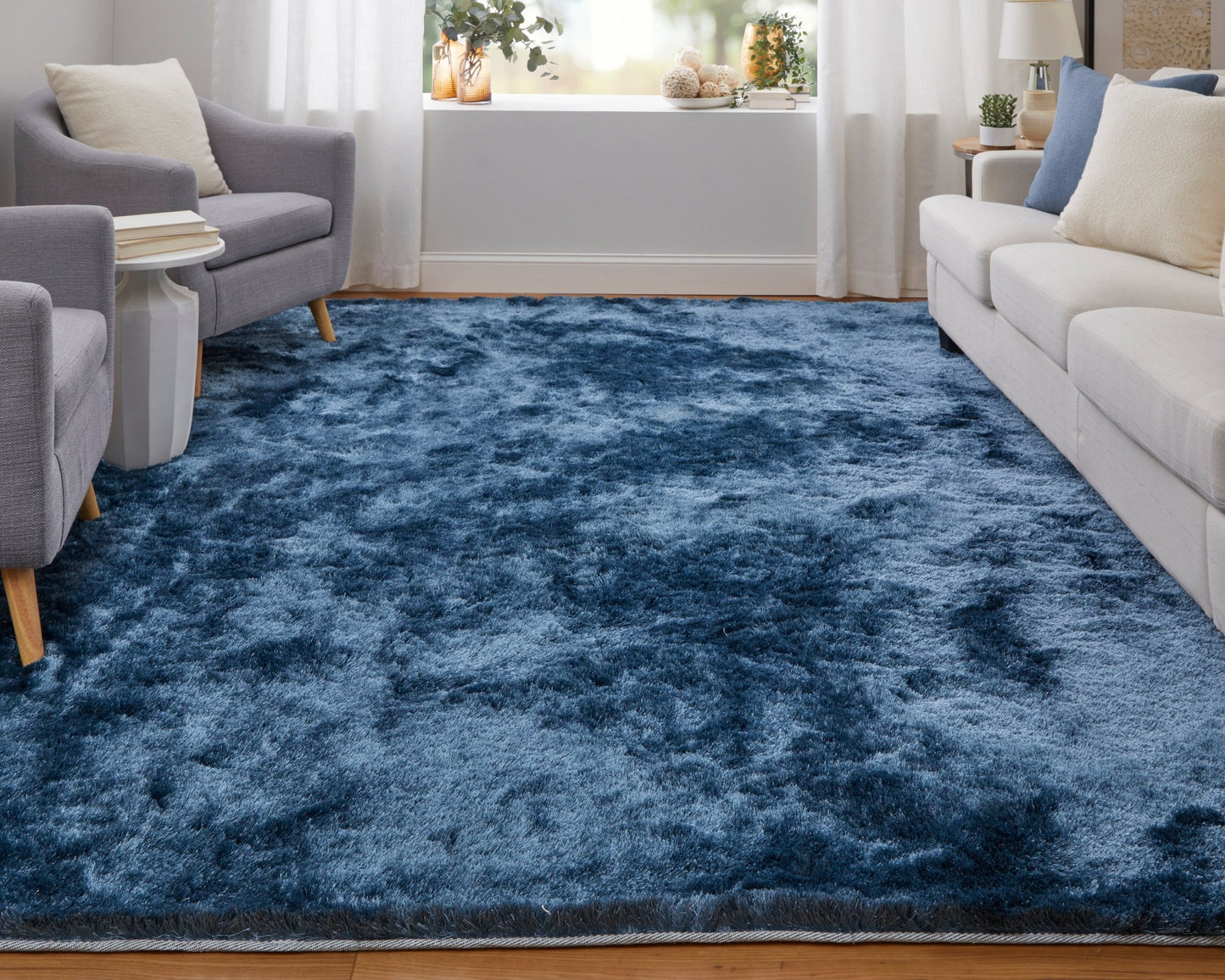 Feizy Indochine 4550F Blue Modern/Luxury & Glam/Casual Hand Tufted Rug - Rugs - Feizy - Atlanta Designer Rugs