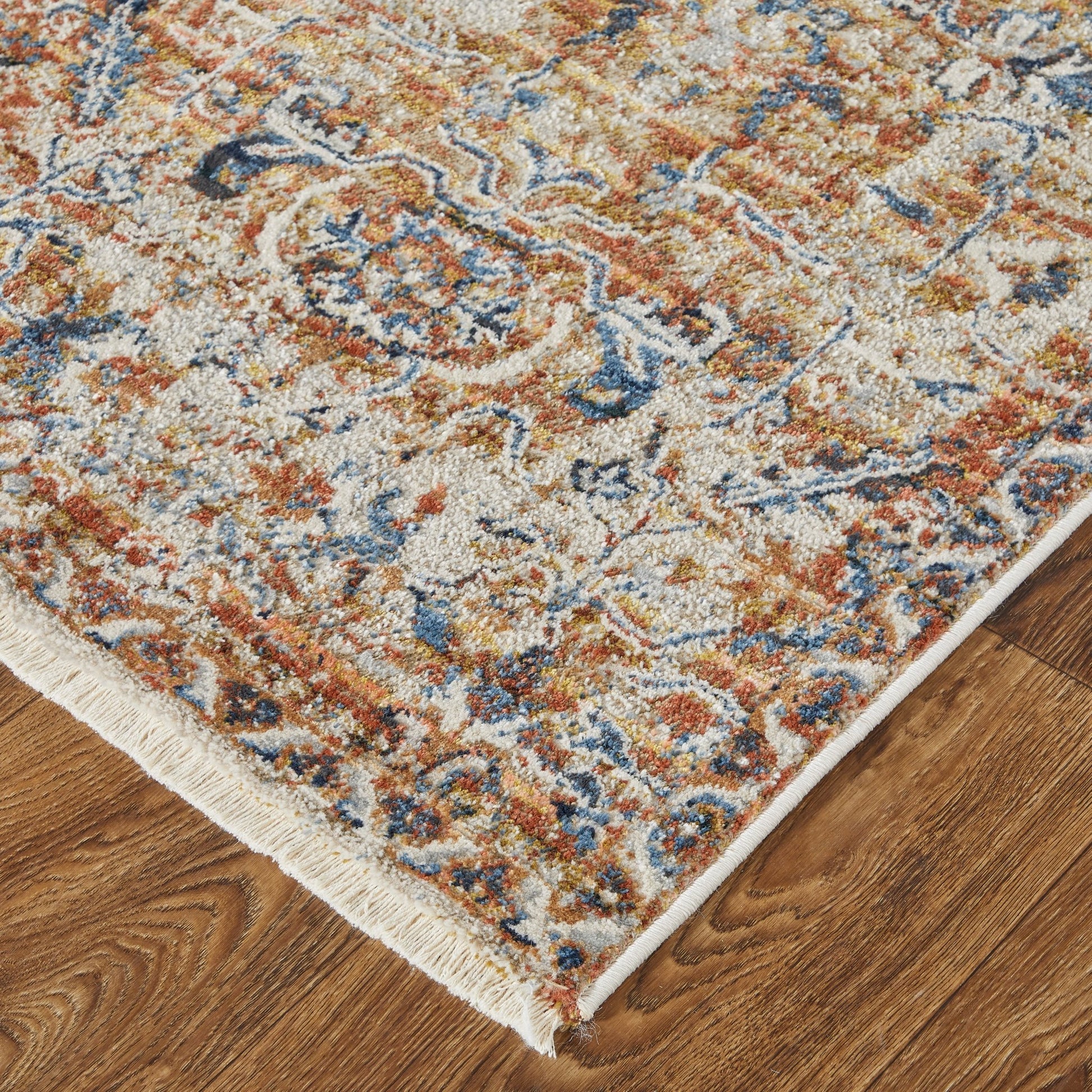 Feizy Kaia 39HVF Beige Multi Transitional/Vintage/Casual Machine Woven Rug - Rugs - Feizy - Atlanta Designer Rugs