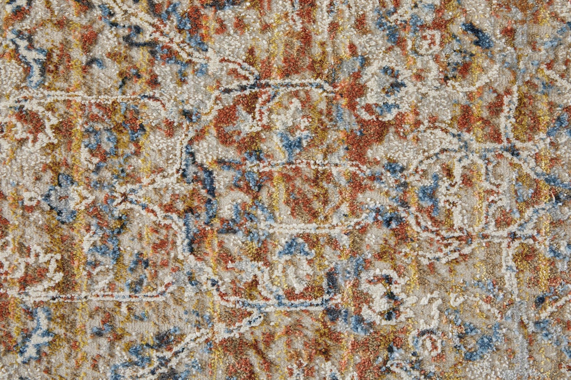 Feizy Kaia 39HVF Beige Multi Transitional/Vintage/Casual Machine Woven Rug - Rugs - Feizy - Atlanta Designer Rugs