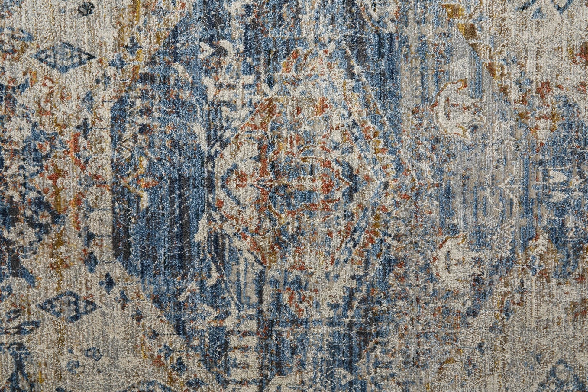 Feizy Kaia 39HWF Blue Red Transitional/Bohemian & Eclect Machine Woven Rug - Rugs - Feizy - Atlanta Designer Rugs