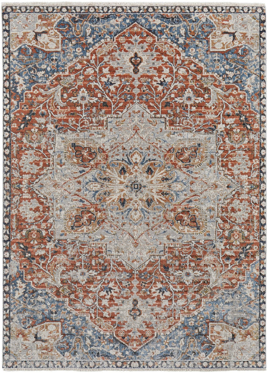 Feizy Kaia 39HXF Red Blue Transitional/Bohemian & Eclect Machine Woven Rug - Rugs - Feizy - Atlanta Designer Rugs