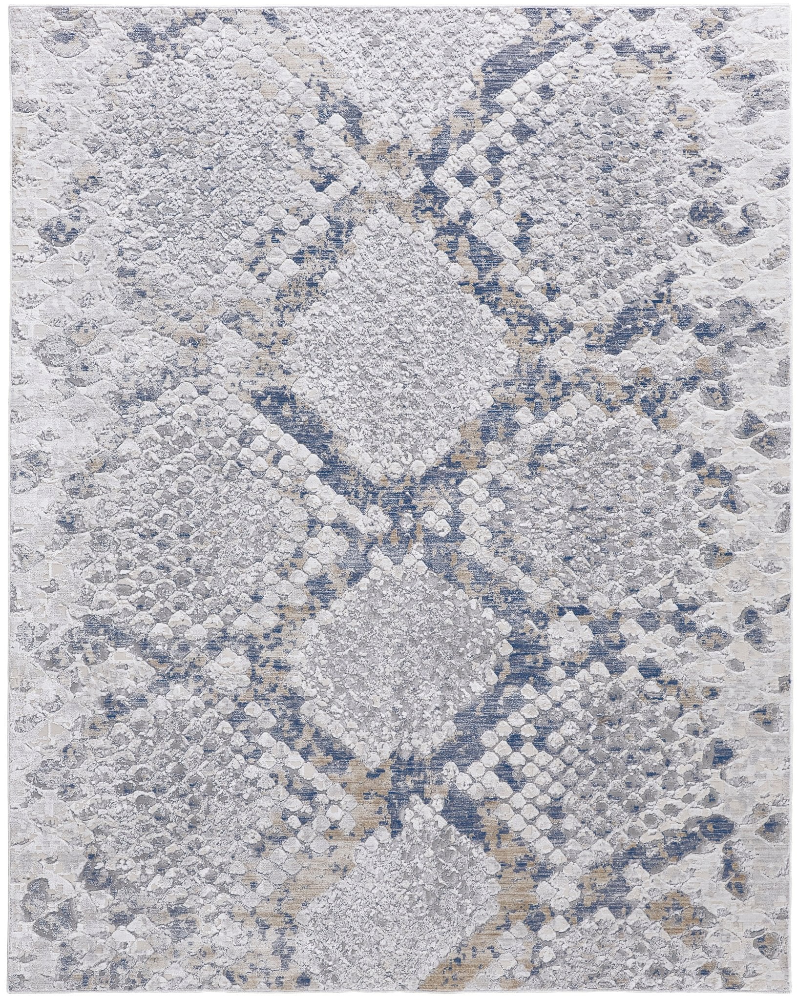 Feizy Laina 39GIF Blue Gray Transitional/Global/Farmhouse Machine Woven Rug - Rugs - Feizy - Atlanta Designer Rugs