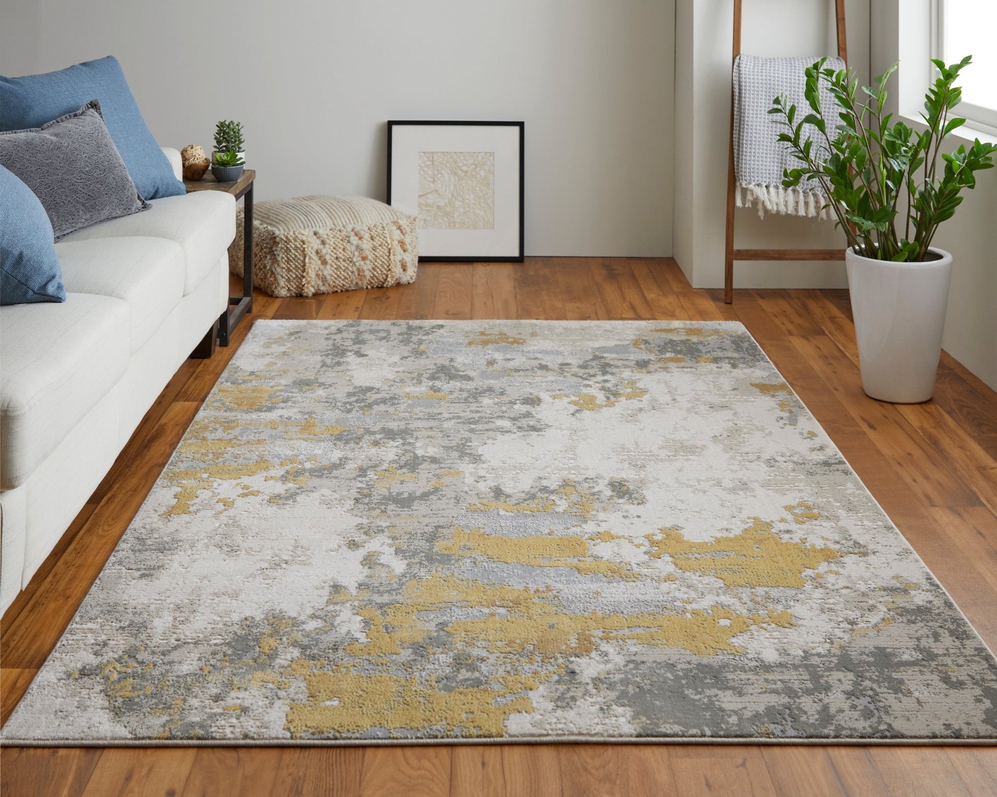 Feizy Waldor 3970F Gold Birch Modern/Luxury & Glam/Casual Machine Woven Rug - Rugs - Feizy - Atlanta Designer Rugs