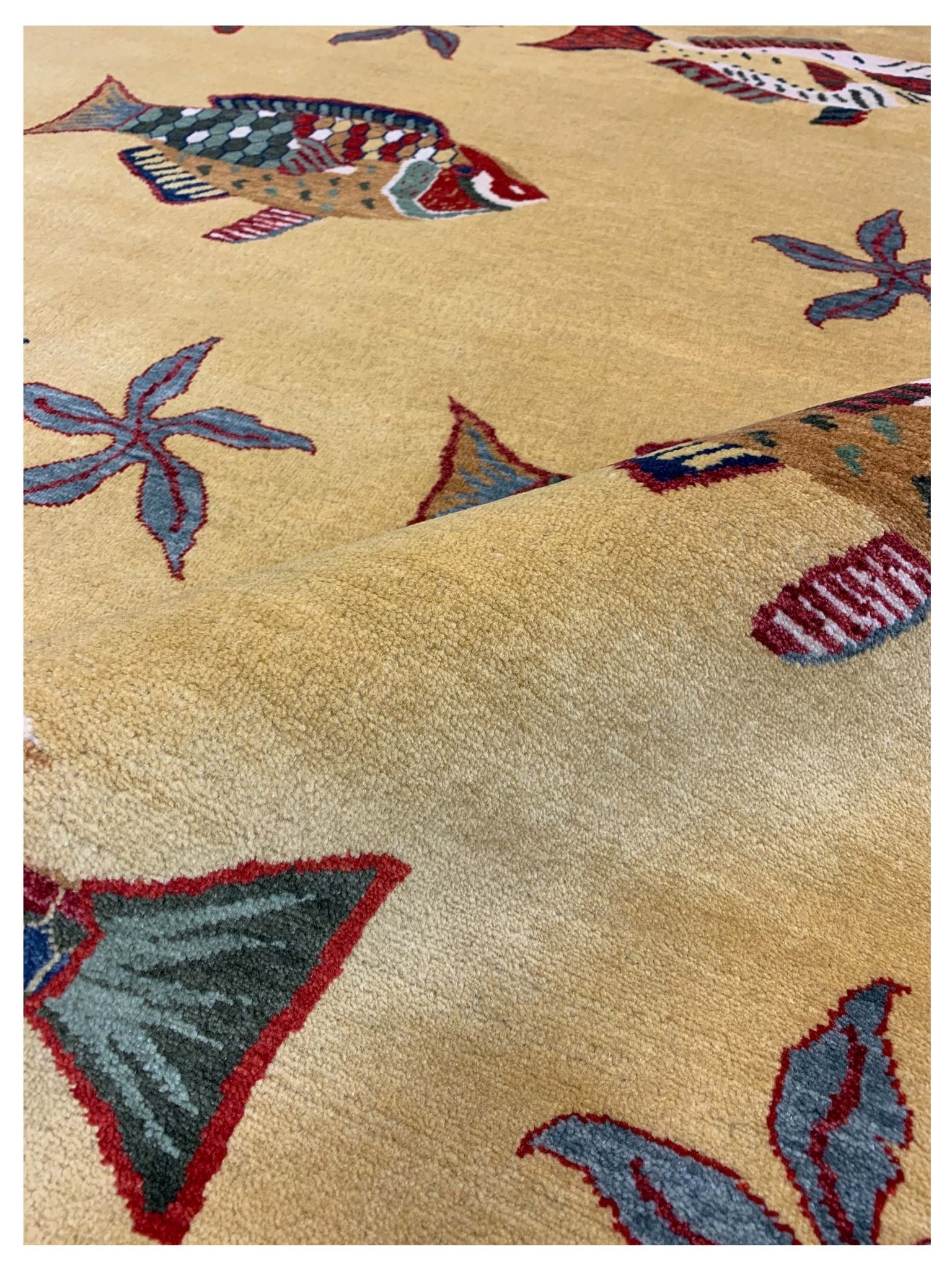 Artisan Lorraine Gold Modern Knotted Rug - Rugs - Artisan - Atlanta Designer Rugs