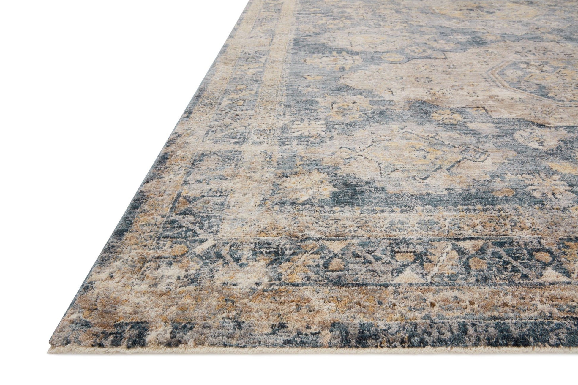 Loloi GAIA GAA - 02 Denim Taupe Traditional Power Loomed Rug - Rugs - Loloi - Atlanta Designer Rugs