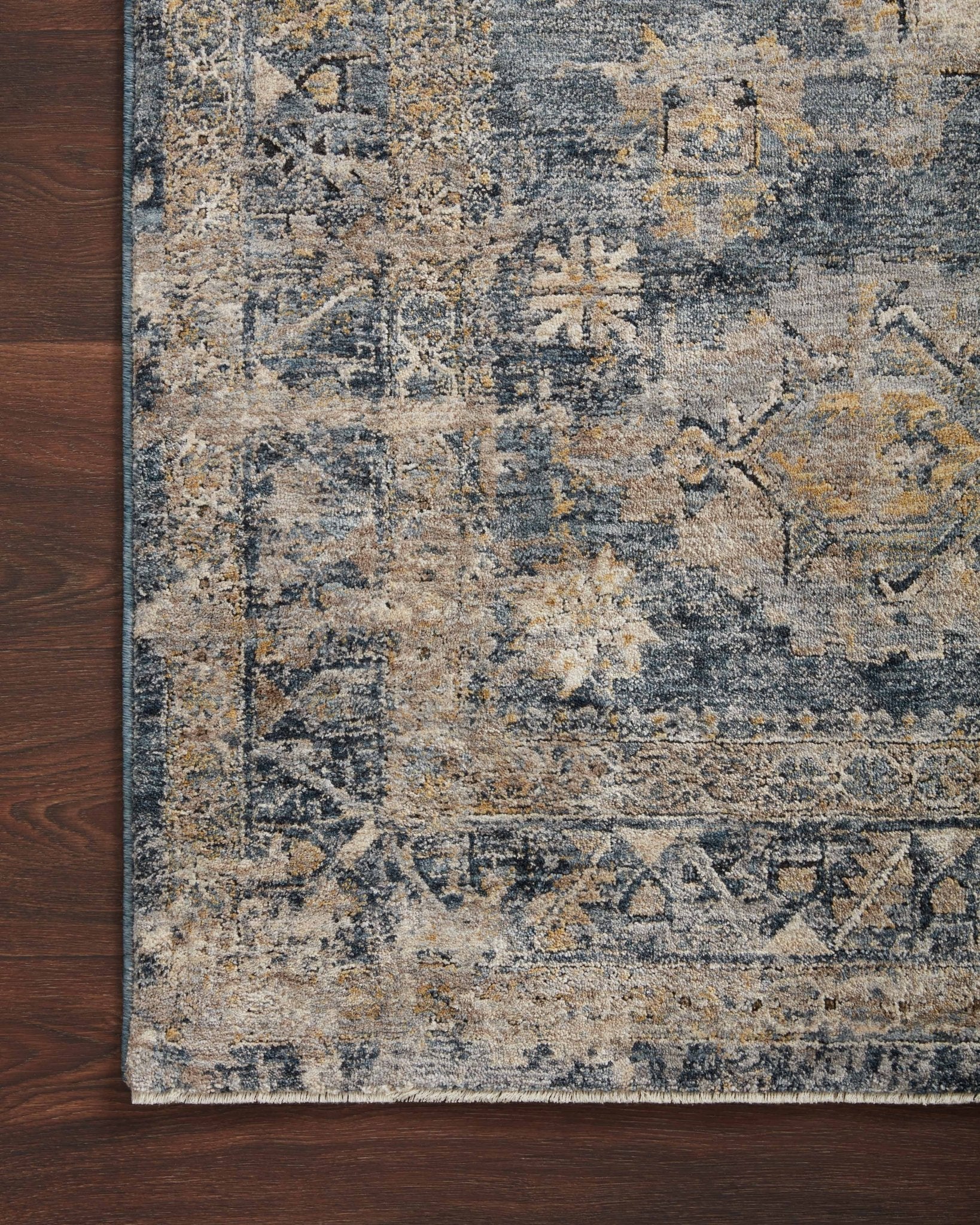 Loloi GAIA GAA - 02 Denim Taupe Traditional Power Loomed Rug - Rugs - Loloi - Atlanta Designer Rugs