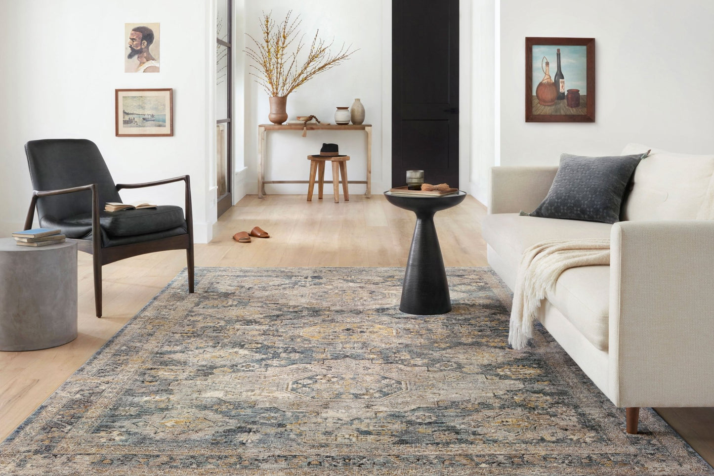 Loloi GAIA GAA - 02 Denim Taupe Traditional Power Loomed Rug - Rugs - Loloi - Atlanta Designer Rugs