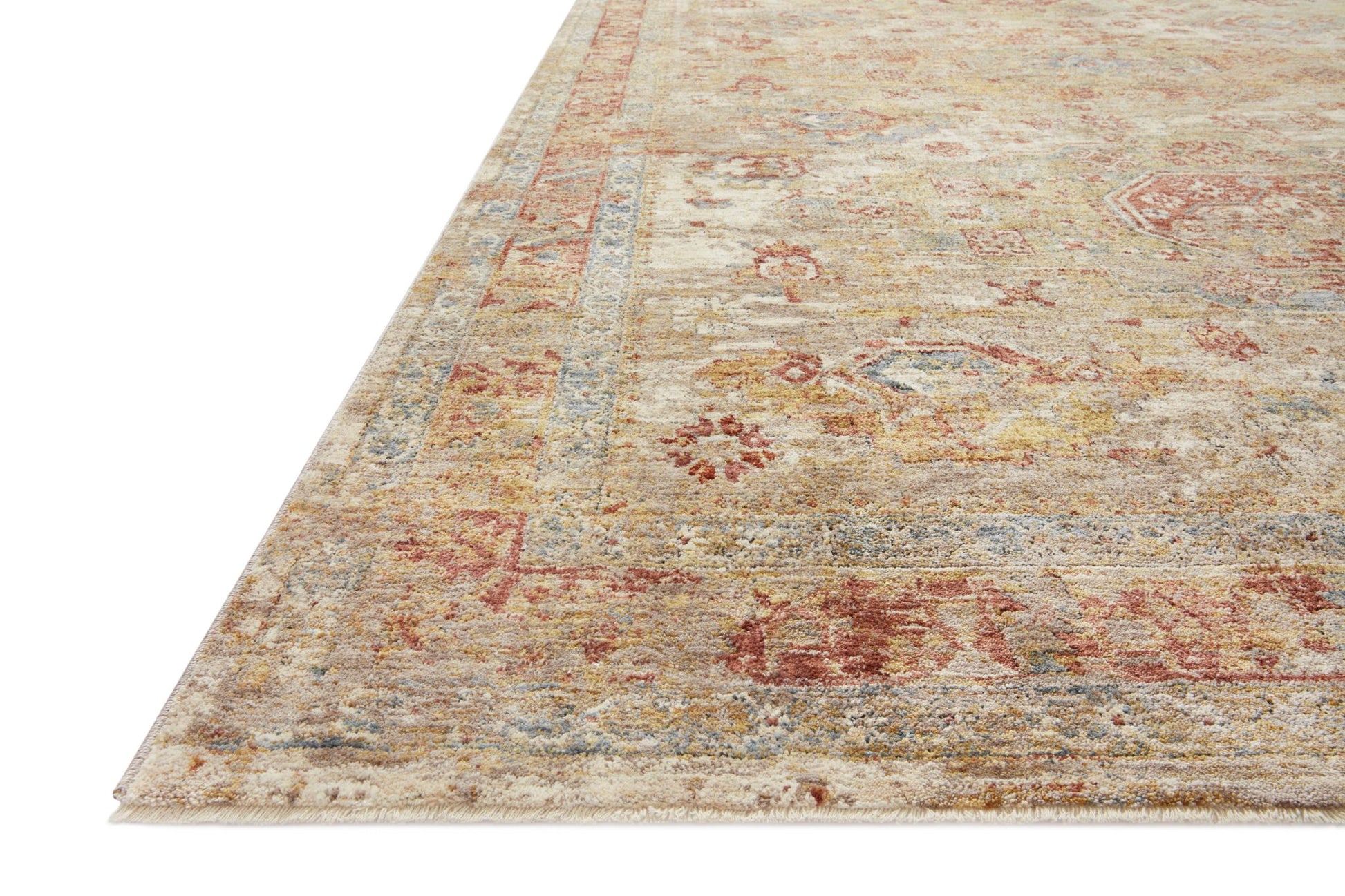 Loloi GAIA GAA - 02 Gold Taupe Traditional Power Loomed Rug - Rugs - Loloi - Atlanta Designer Rugs