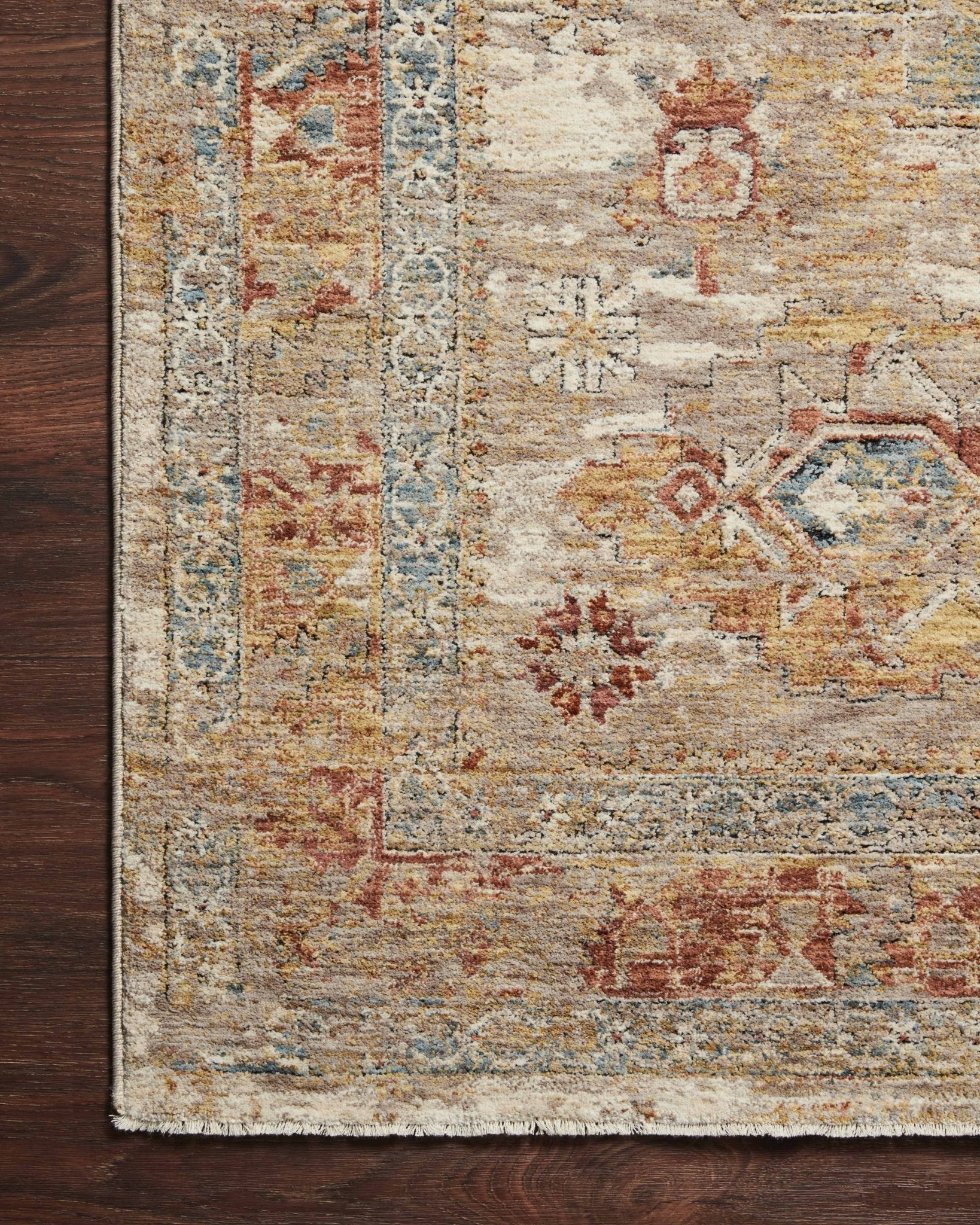 Loloi GAIA GAA - 02 Gold Taupe Traditional Power Loomed Rug - Rugs - Loloi - Atlanta Designer Rugs