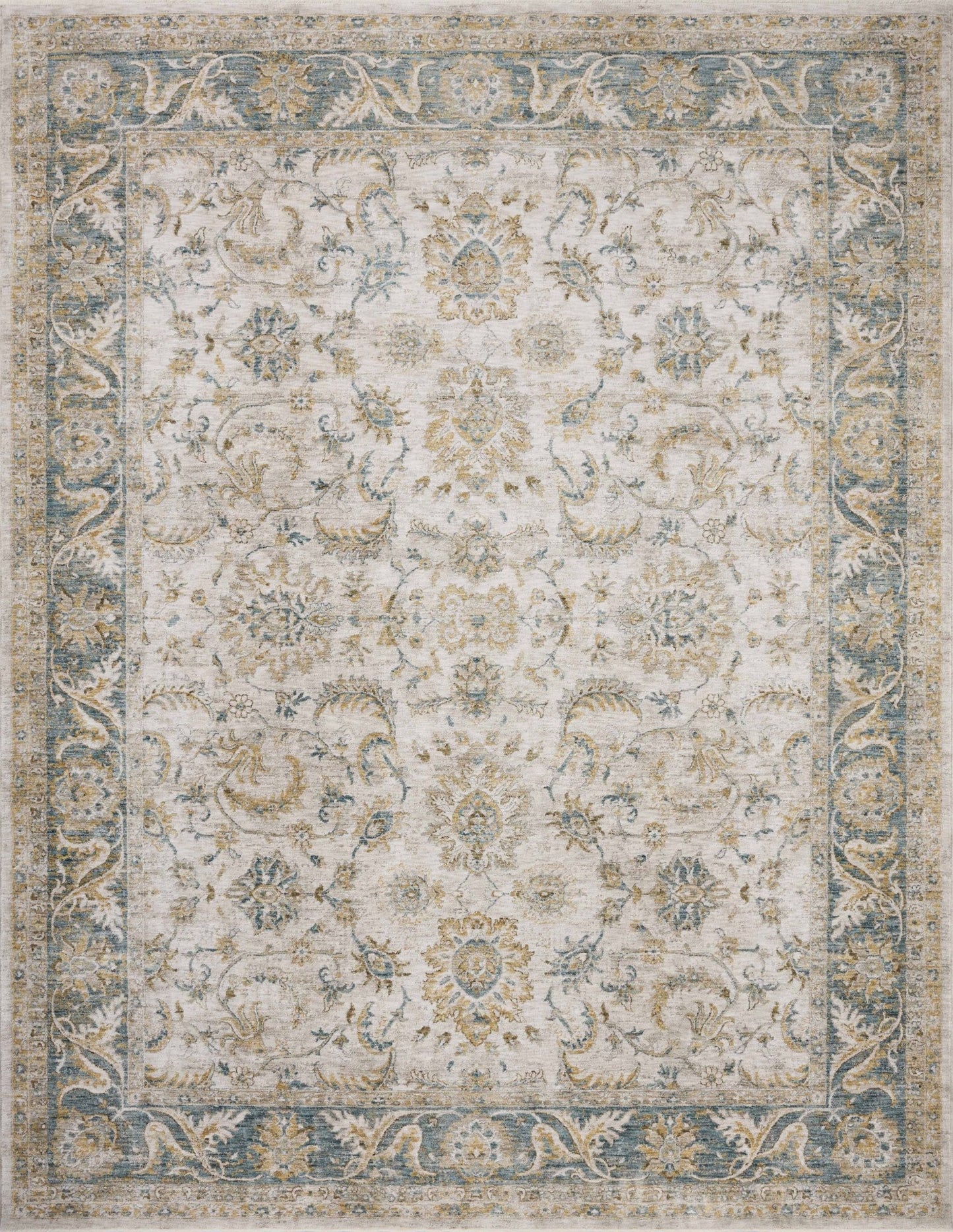 Loloi GAIA GAA - 04 Natural Ocean Traditional Power Loomed Rug - Rugs - Loloi - Atlanta Designer Rugs