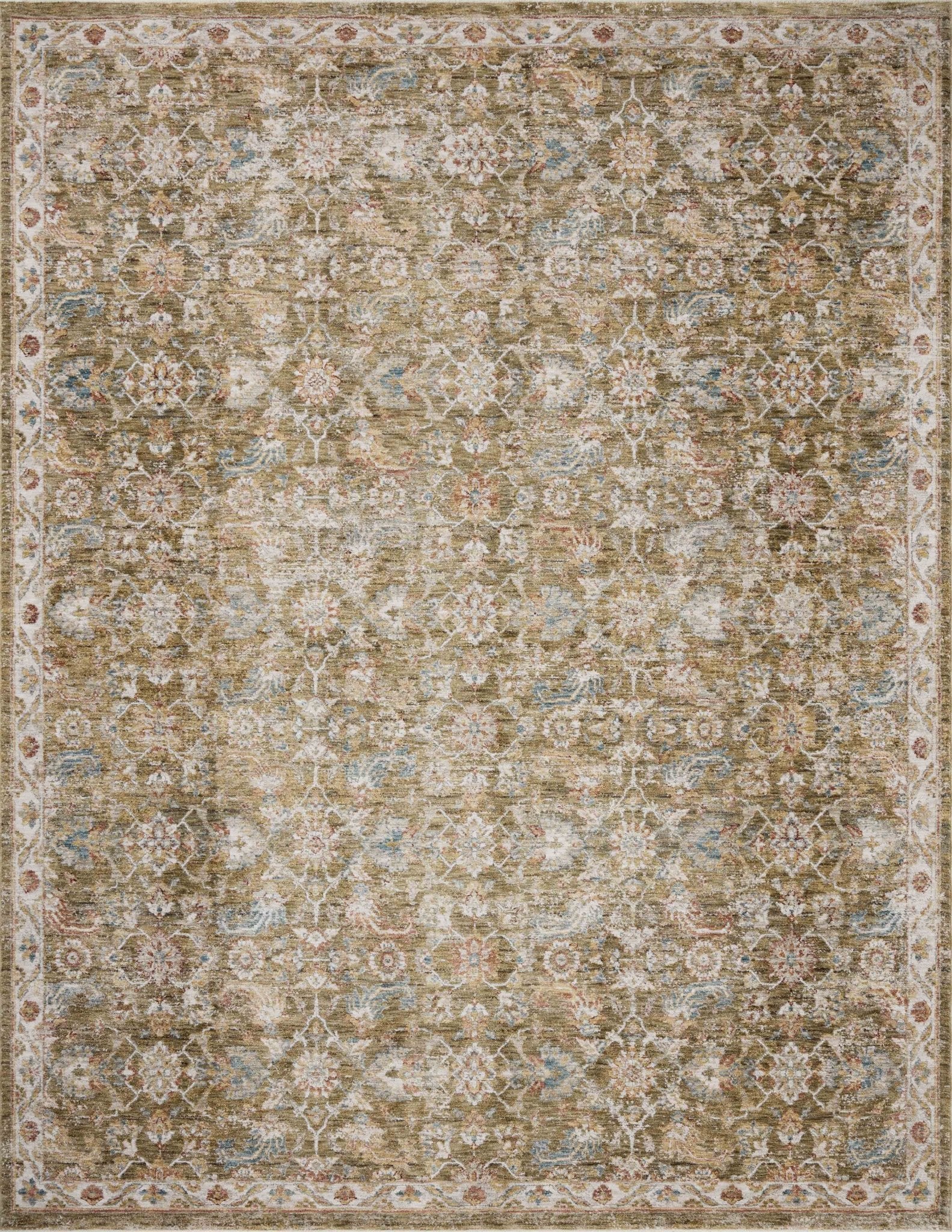 Loloi GAIA GAA - 05 Olive Multi Traditional Power Loomed Rug - Rugs - Loloi - Atlanta Designer Rugs