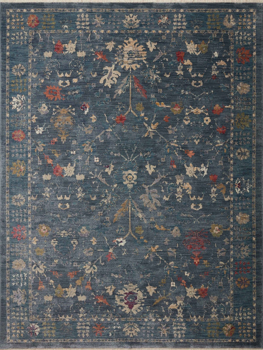 Loloi Giada GIA - 06 Denim Multi Traditional Power Loomed Rug - Rugs - Loloi - Atlanta Designer Rugs